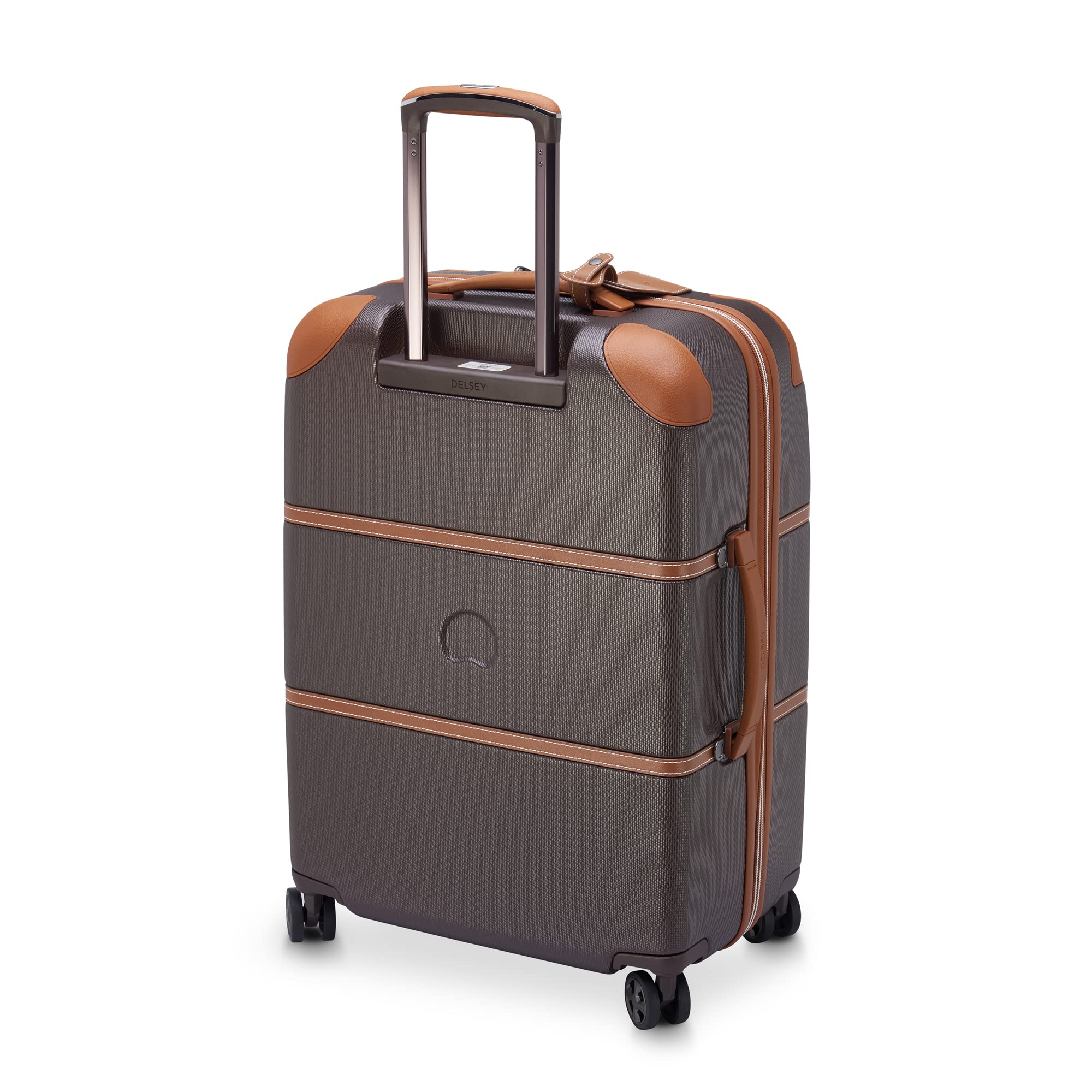 DELSEY Paris Chatelet Air 2.0 Hardside Luggage with Spinner Wheels ( Chocolate Brown , Checked-Medium 24 Inch ) Chocolate Brown Checked Medium 24 Inch U2