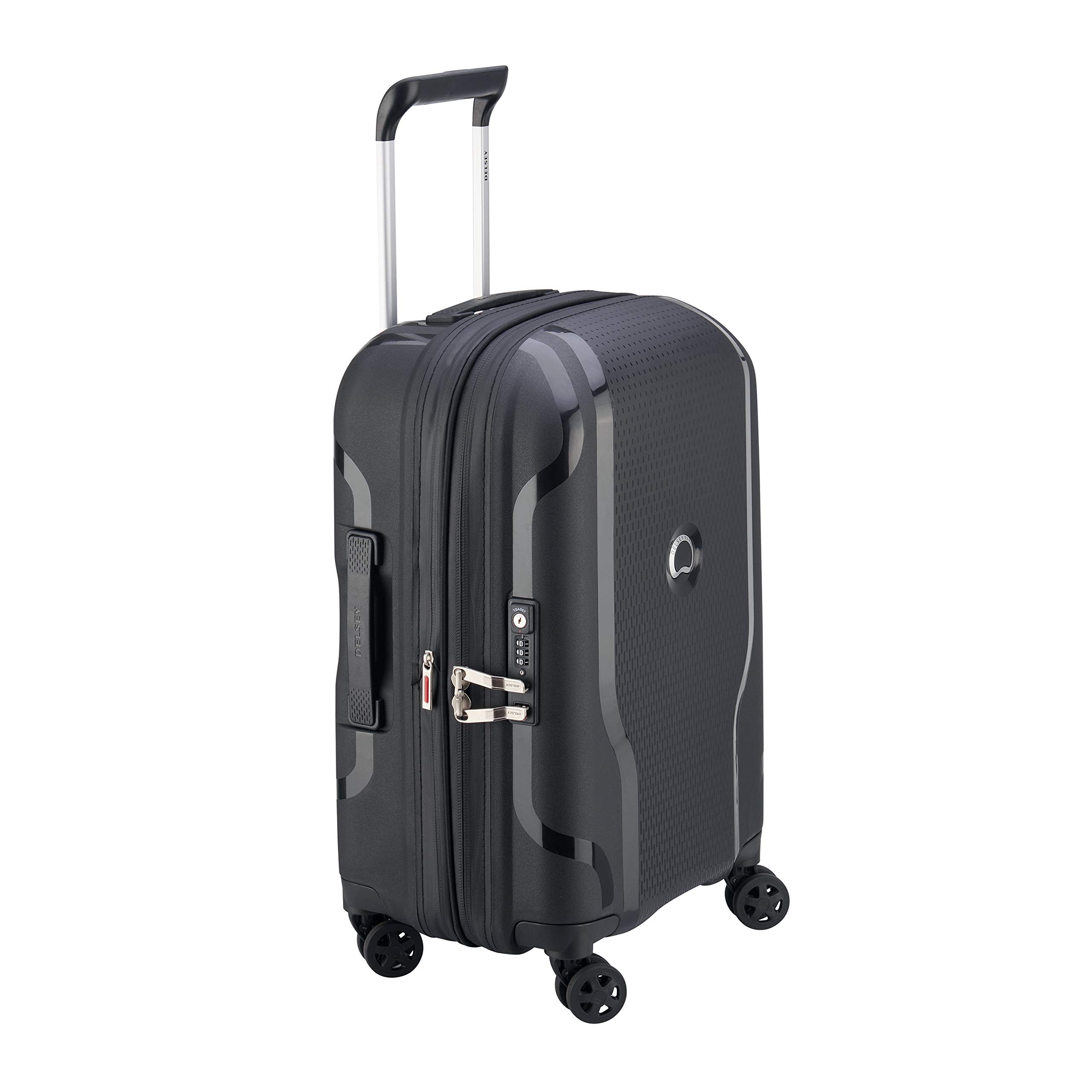 DELSEY Paris Clavel Hardside Expandable Luggage with Spinner Wheels ( BLACK , Carry-On 19 Inch ) BLACK Carry On 19 Inch U15