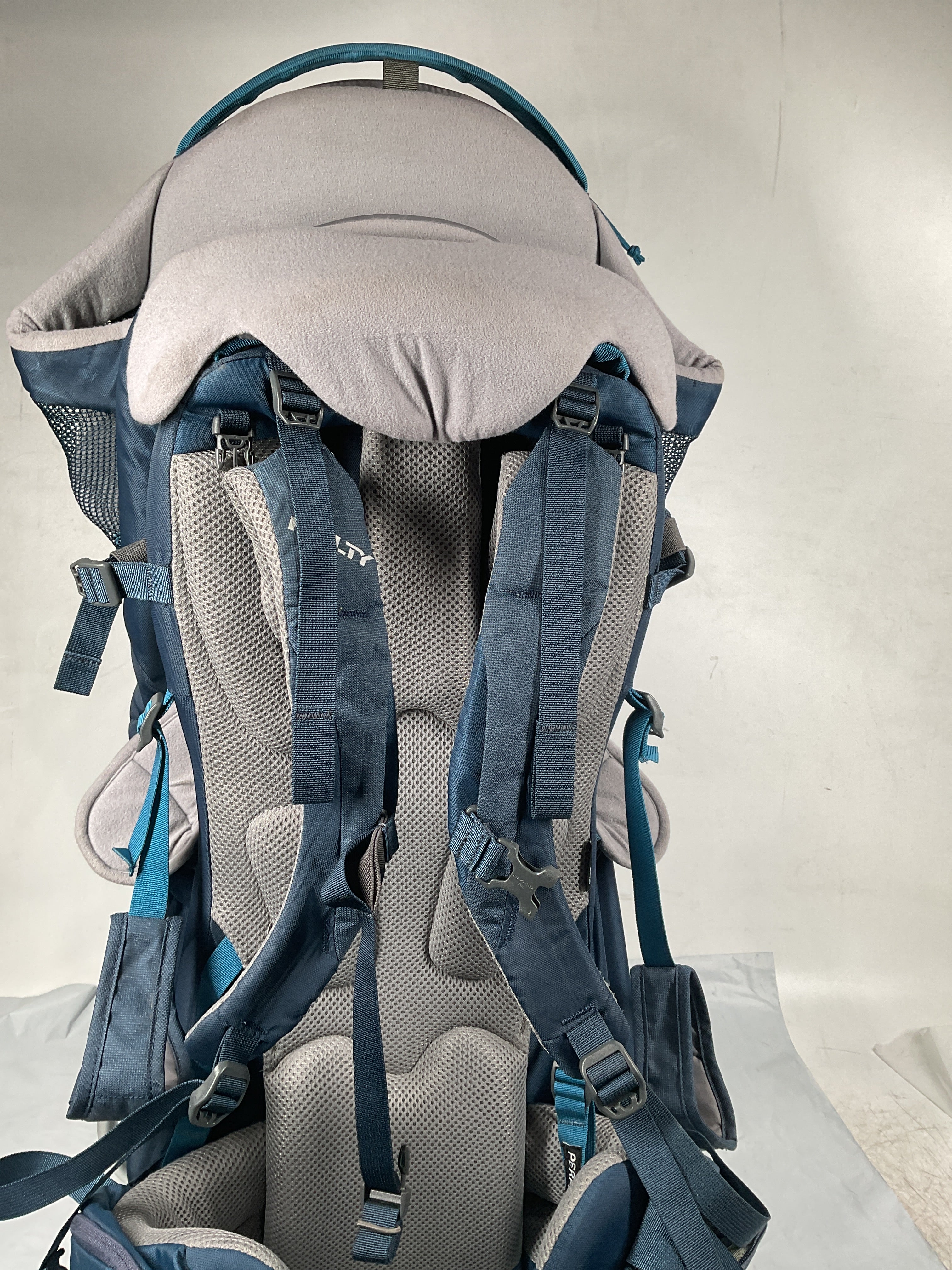 Kelty Journey PerfectFIT ELITE Child Carrier for Infants and Toddlers, Zippered Pockets Galore, 26L, Waistbelt, Aluminum Frame, Integrated Sunshade Insignia Blue One Size U1