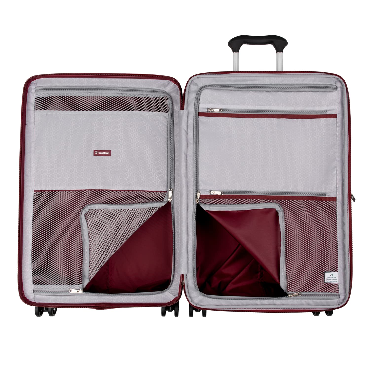 Travelpro Maxlite Air Hardside Expandable Luggage, 8 Spinner Wheels, Lightweight Hard Shell Polycarbonate ( Cabernet , Checked-Medium 25-Inch ) Cabernet Checked Medium 25 Inch U13