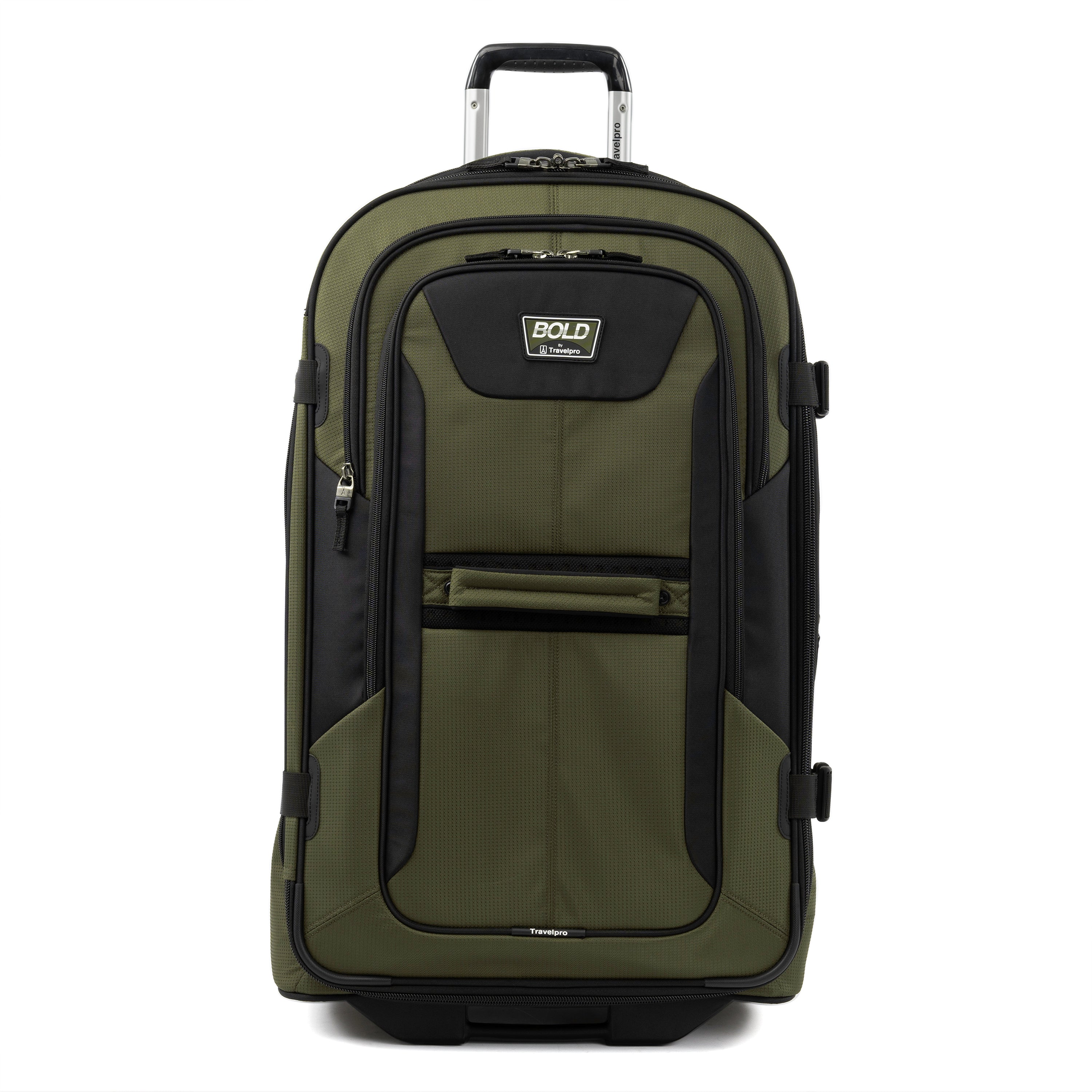 Travelpro Unisex-Adult Bold Softside Expandable Rollaboard Upright Luggage ( Olive/Black , Checked-Large 28-Inch ) Olive/Black Checked Large 28 Inch U6