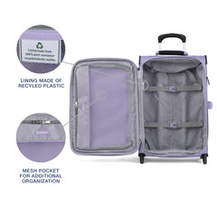 Travelpro Maxlite 5 Softside Expandable Upright 2 Wheel Luggage, Lightweight Suitcase, Men and Women Violet Carry On 22 Inch U1