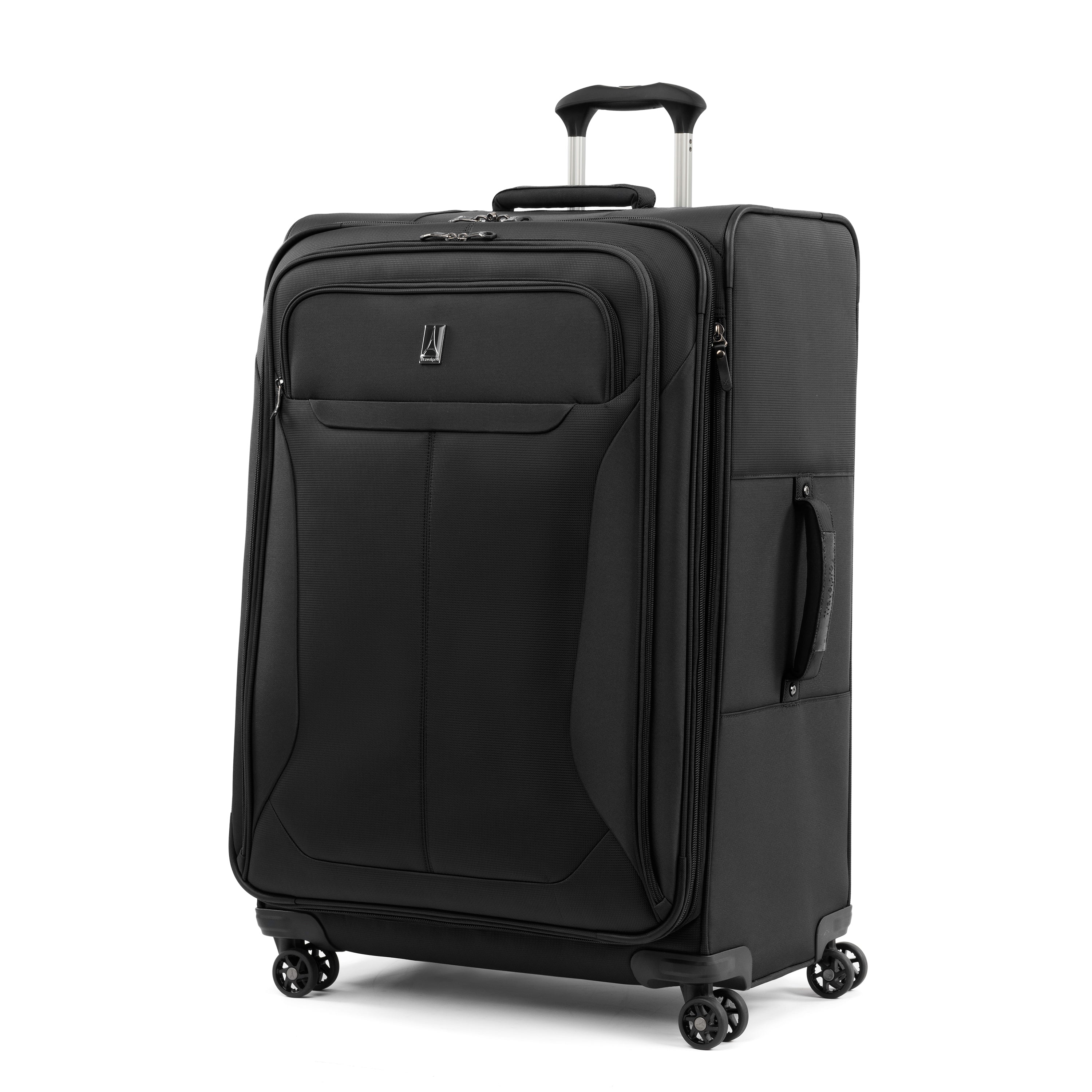 Travelpro Tourlite Softside Expandable Luggage with 4 Spinner Wheels, Lightweight Suitcase, Men and Women ( Black , 3-Piece Set (21/25/29) ) Black 3 Piece Set 21 25 29 U2
