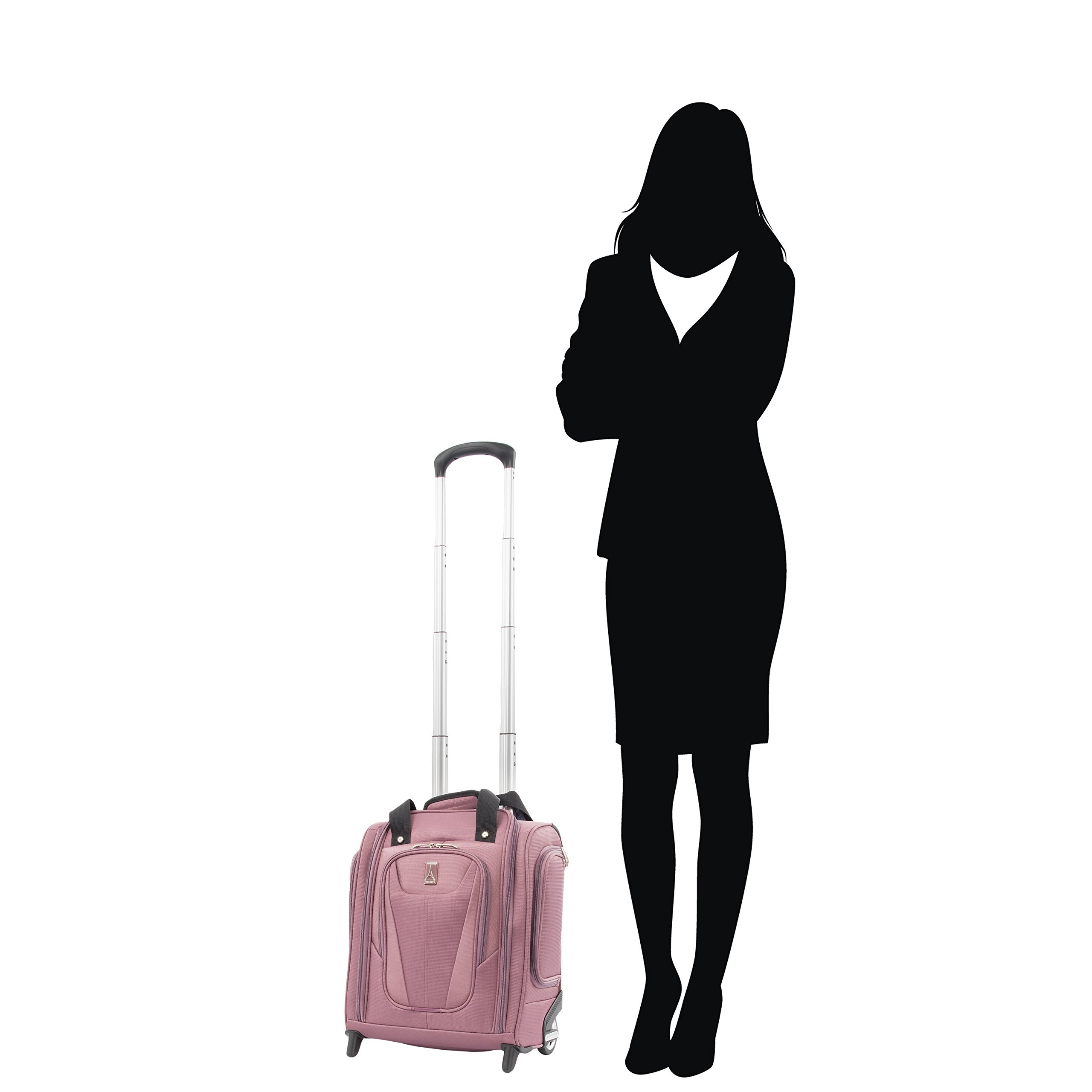 Travelpro Luggage Maxlite 5 Softside Lightweight Rolling Underseat Compact Carry on Upright 2 Wheel Bag, Men and Women ( Dusty Rose Pink , 15-Inch ) Dusty Rose Pink 15 Inch U9