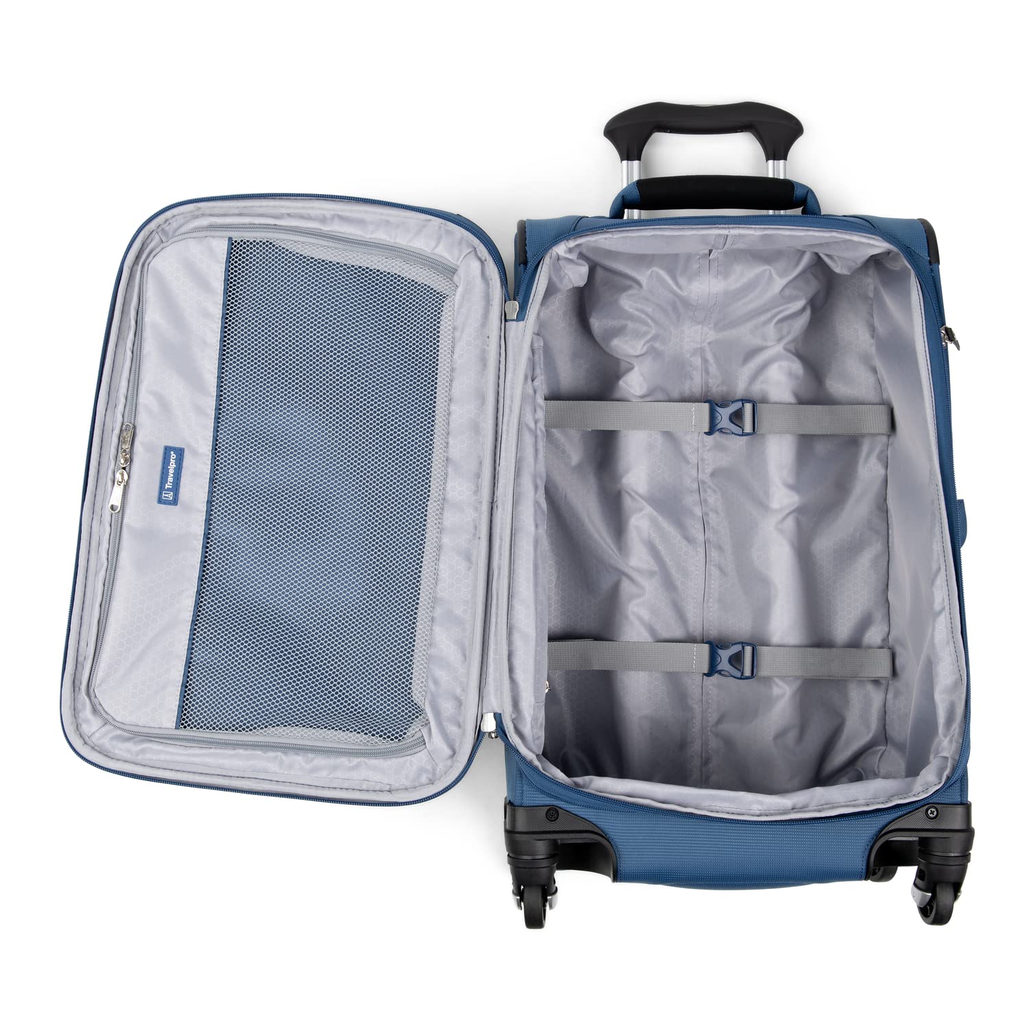 Travelpro Maxlite 5 Softside Expandable Luggage with 4 Spinner Wheels, Lightweight Suitcase, Men and Women Ensign Blue Carry On 21 Inch U39