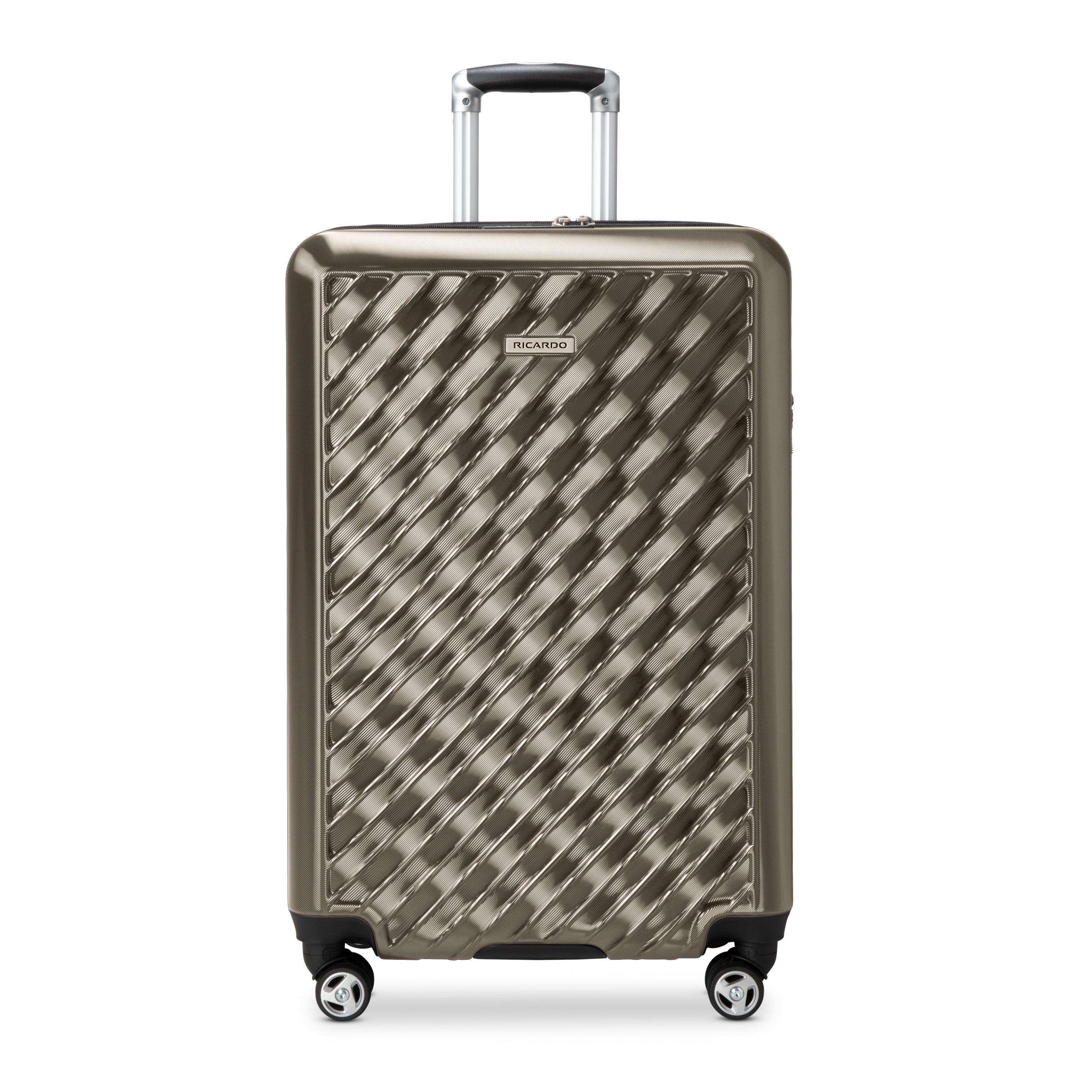 Ricardo Beverly Hills Melrose Hardside Expandable Luggage with Lightweight Construction for Smooth Traveling, Stylish, Durable, and Spacious, Men and Women ( Bronze , Check-In Medium 25-Inch ) Bronze Check In Medium 25 Inch U1