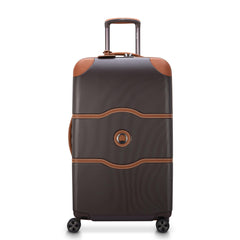 DELSEY Paris Chatelet Air 2.0 Hardside Luggage with Spinner Wheels ( Chocolate Brown , Checked-26 Inch Trunk ) Chocolate Brown Checked 26 Inch Trunk U4
