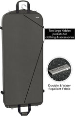 WallyBags 52" Premium Travel Garment Bag with shoulder strap and two large pockets ( Grey , 52-Inch ) Grey 52 Inch U1