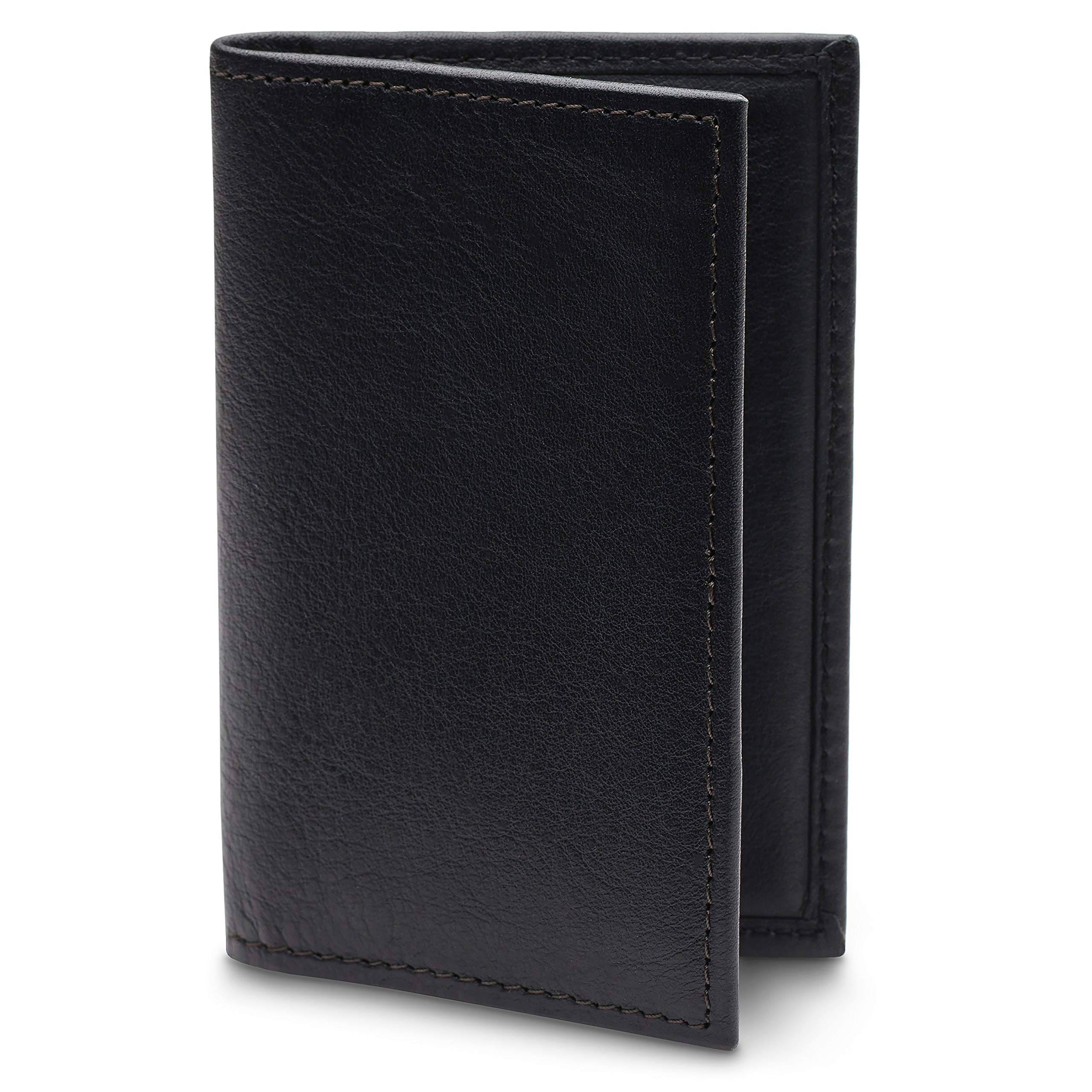 Bosca | Mens Calling Card Case Wallet in Nappa Vitello Italian Leather ( Black , One Size ) Black One Size U1