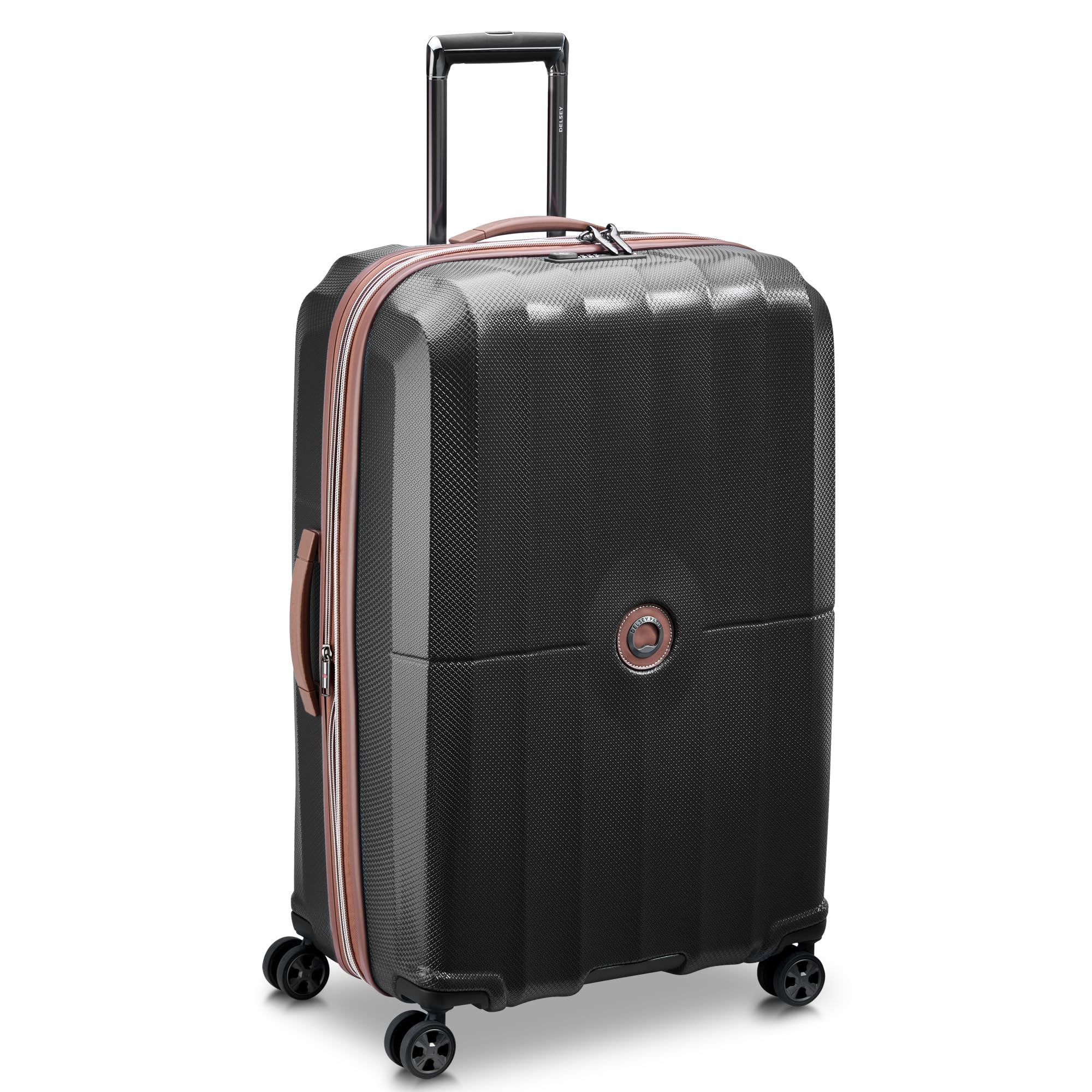 Delsey Paris Carrousel 28" Expandable Carry-On Spinner ( Black , Checked-Large 28 Inch ) Black Checked Large 28 Inch U3