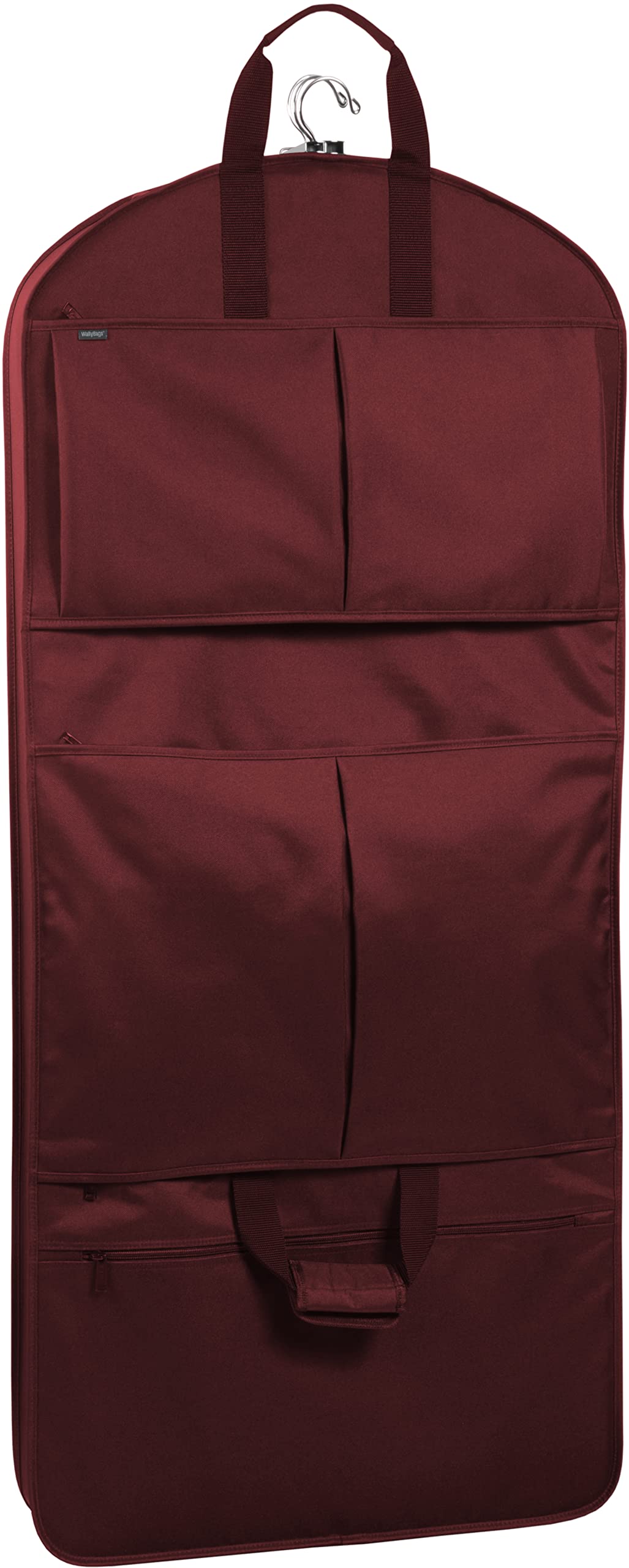 WallyBags® 48” Deluxe Tri-Fold Travel Garment Bag with three pockets ( Merlot , 48-inch ) Merlot 48 Inch U1