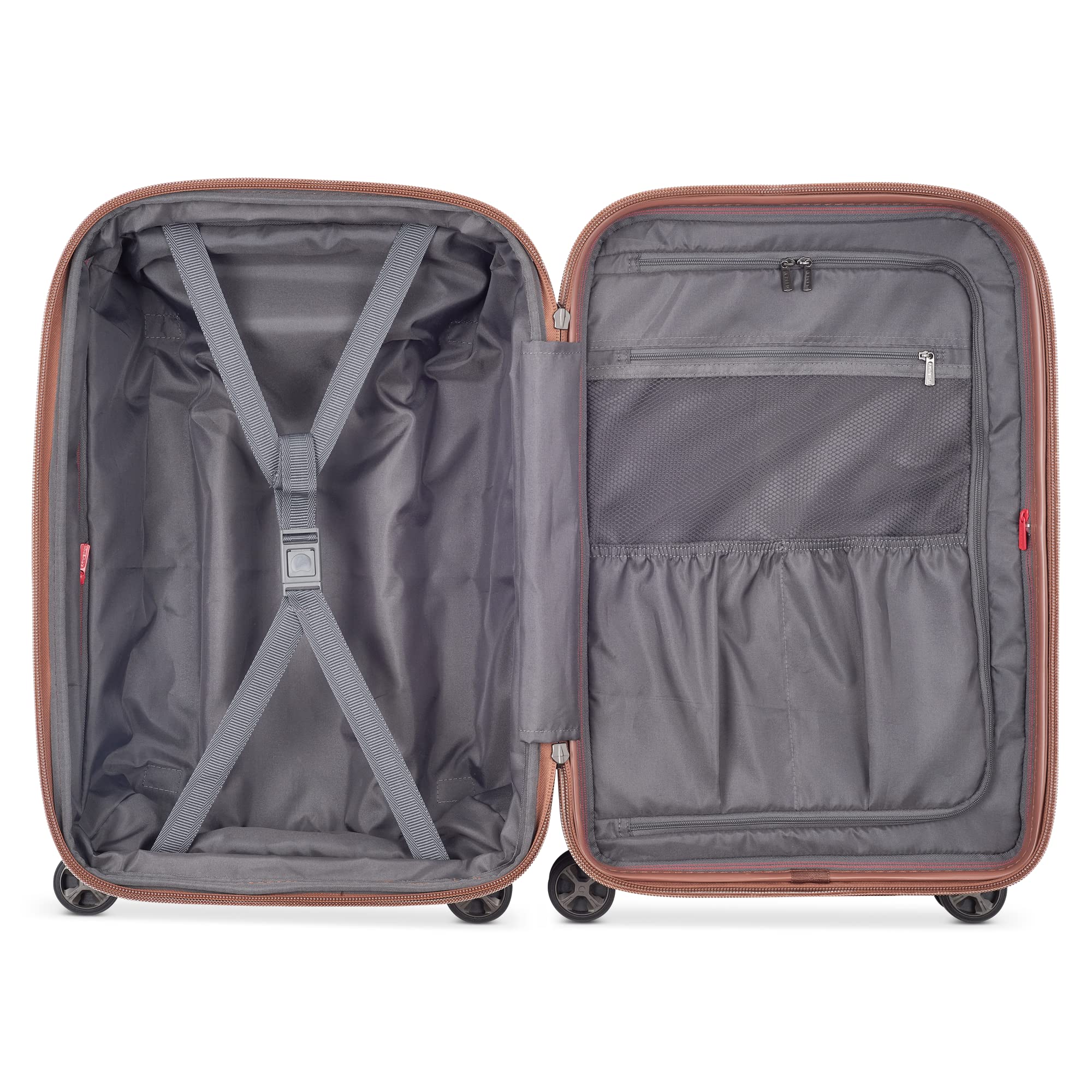 DELSEY Paris Carrousel Hardside Expandable Luggage with Spinner Wheels Pink 3 Piece Set 21 24 28 U1