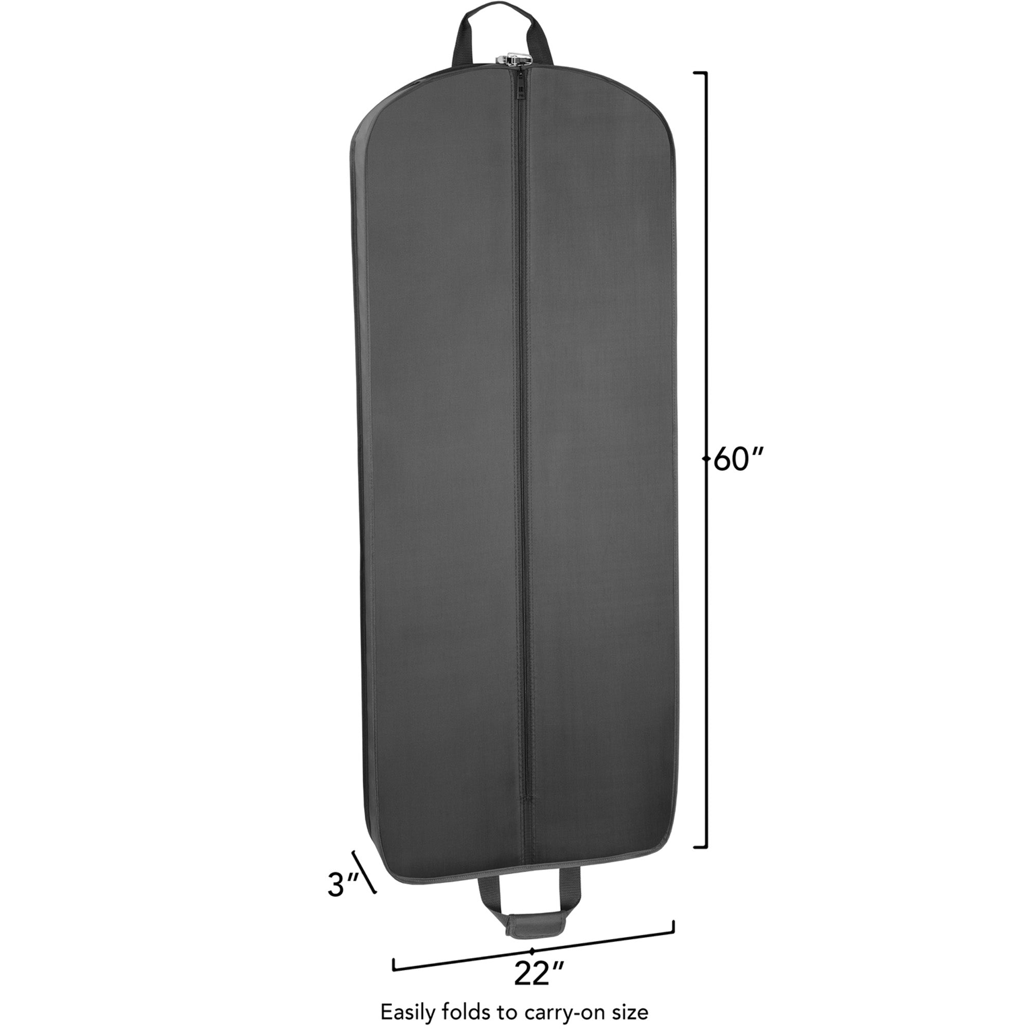 WallyBags Deluxe Travel Garment Bag ( Black-B1 , 60-inch ) Black-B1 60 Inch U1