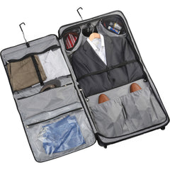 WallyBags 45 Premium Rolling Garment Bag with multiple pockets ( Black , One Size ) Black One Size U22