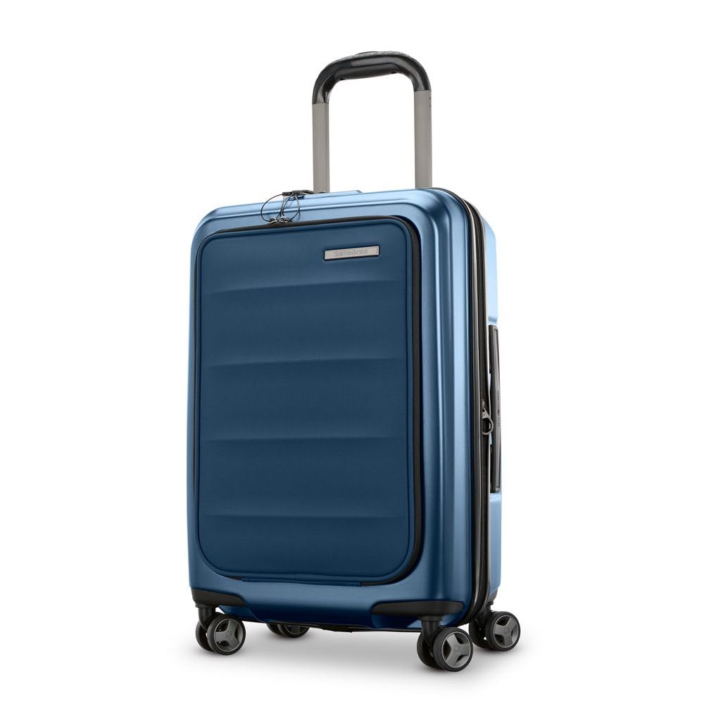 Samsonite Octiv Hardside Spinner ( Blue Denim , Front Pocket Carry-On 21 inch ) Blue Denim Front Pocket Carry On 21 Inch U1