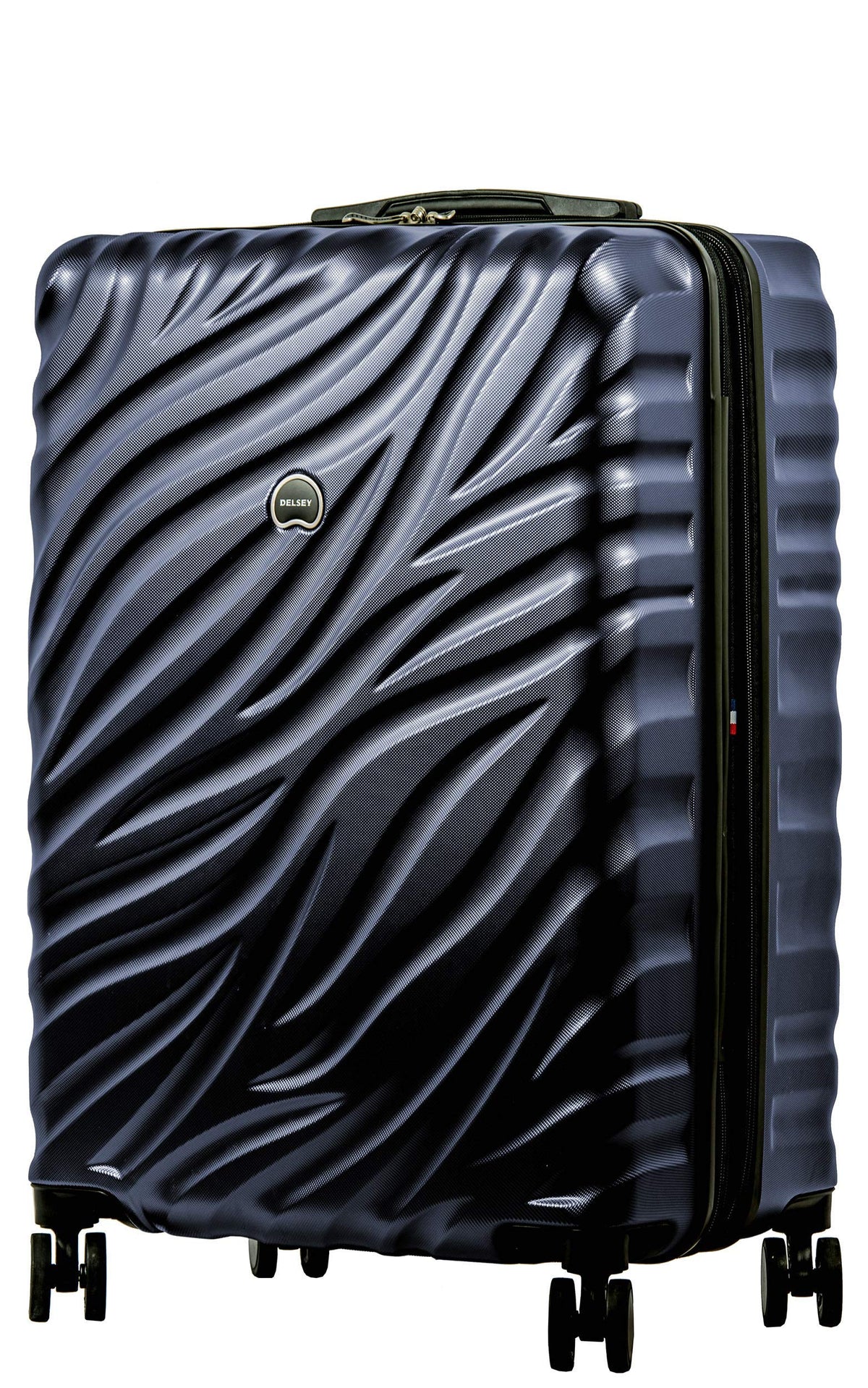 Delsey Alexis Lightweight Luggage, 4-Wheel Spinners Hardshell Suitcase, Expandable with TSA Lock  ( Navy , Checked-Large 29-Inch ) Navy Checked Large 29 Inch U6