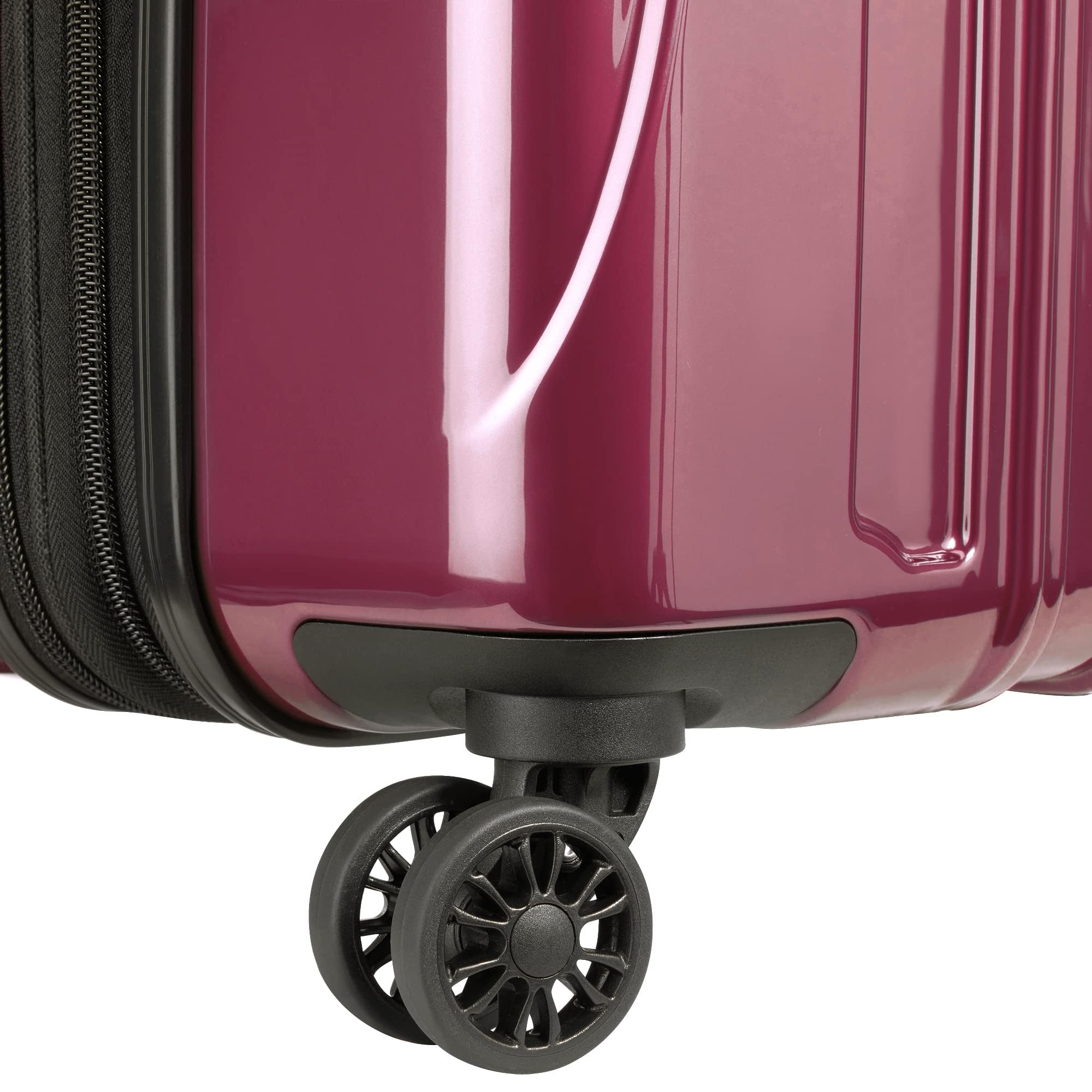 DELSEY Paris Helium Aero Hardside Expandable Luggage with Spinner Wheels ( Peony Pink , Carry-On 21 Inch ) Peony Pink Carry On 21 Inch U2