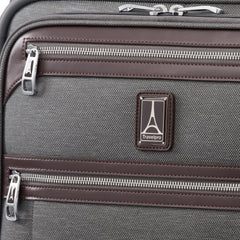 Travelpro Platinum Elite Softside Expandable Luggage, 2 Wheel Upright Suitcase, USB Port, Men and Women Vintage Grey Carry On 22 Inch U5