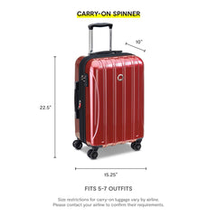 DELSEY Paris Helium Aero Hardside Expandable Luggage with Spinner Wheels ( Brick Red , Carry-On 21 Inch ) Brick Red Carry On 21 Inch U13