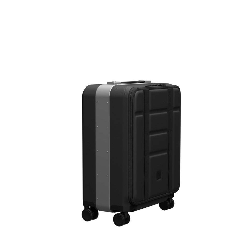 D_b_ Ramverk Pro Lightweight, Compact, Hard-Shell, 4-Wheel, Spinner Luggage Silver Front Access Carry On U1