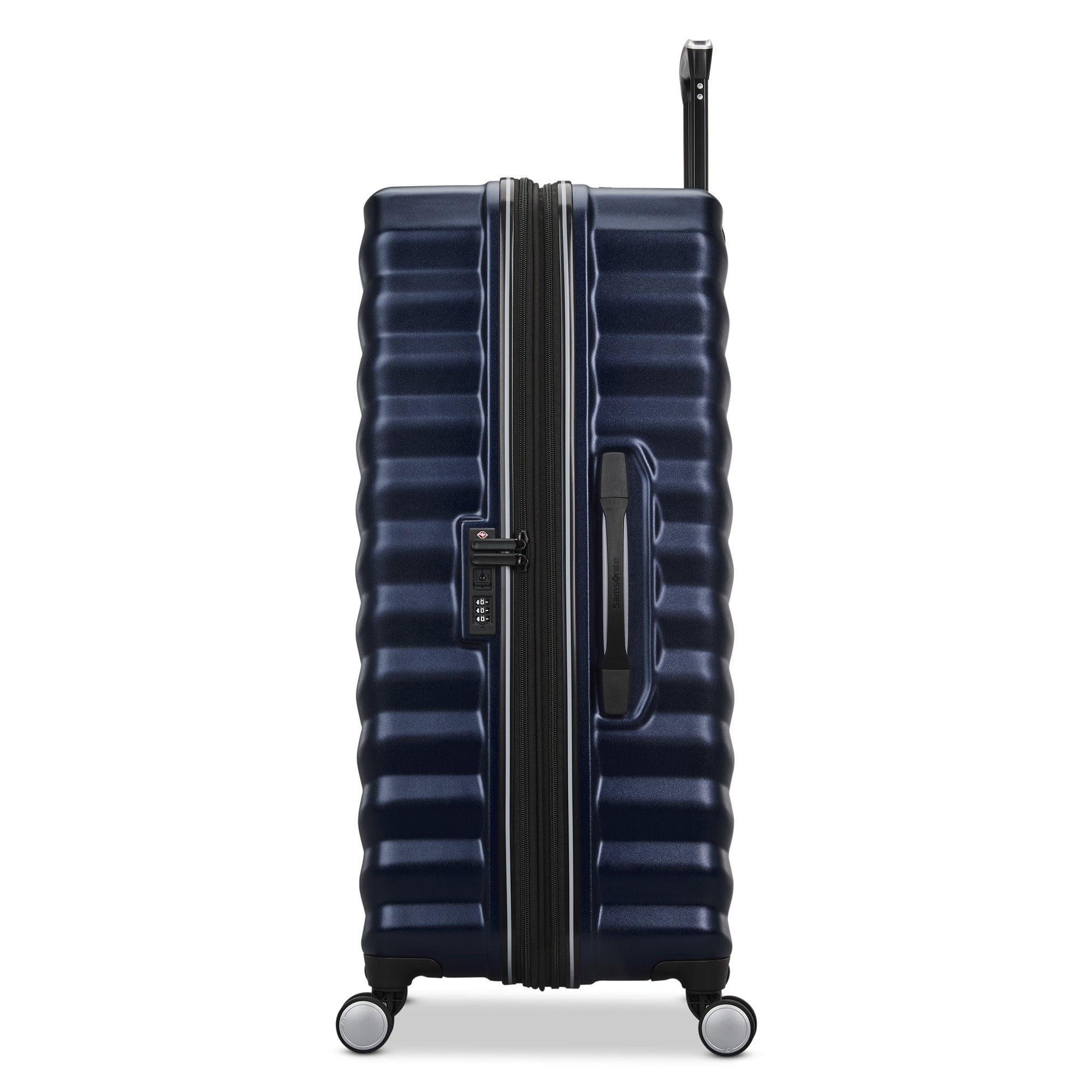Samsonite Hard-Sided 28-Inch Lightweight Checked Large Expandable Element Suitcase: Durable, 360 Spinner Wheels, Adjustable Telescopic Handle, TSA-Approved Lock ( Navy , 28-Inch Checked-Large ) Navy 28 Inch Checked Large U2