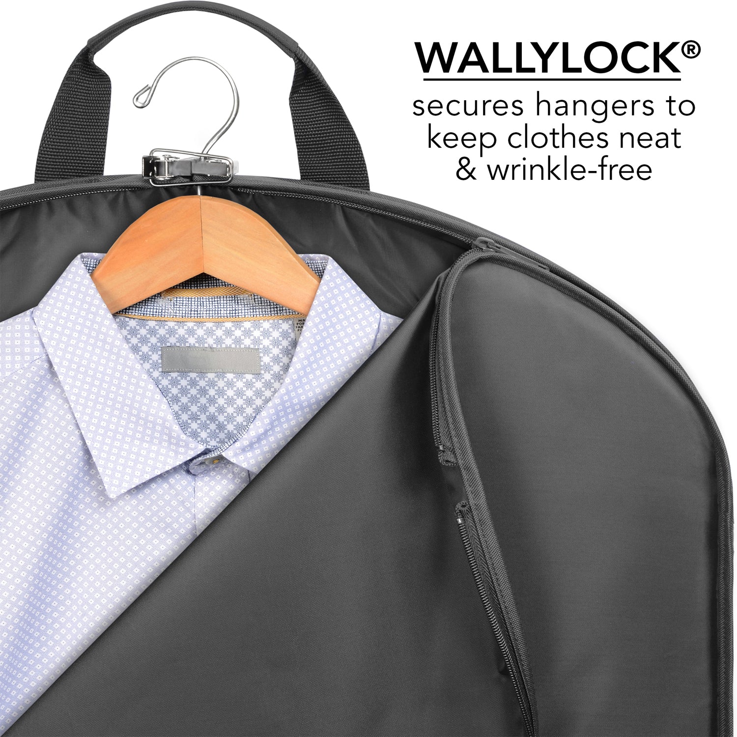 WallyBags® 45” Deluxe Extra Capacity Travel Garment Bag with two accessory ( Black , 45-inch ) Black 45 Inch U3