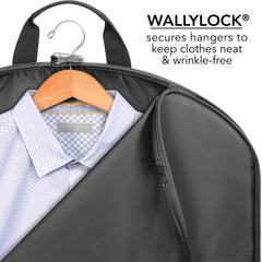 WallyBags® 45” Deluxe Extra Capacity Travel Garment Bag with two accessory ( Black , 45-inch ) Black 45 Inch U3