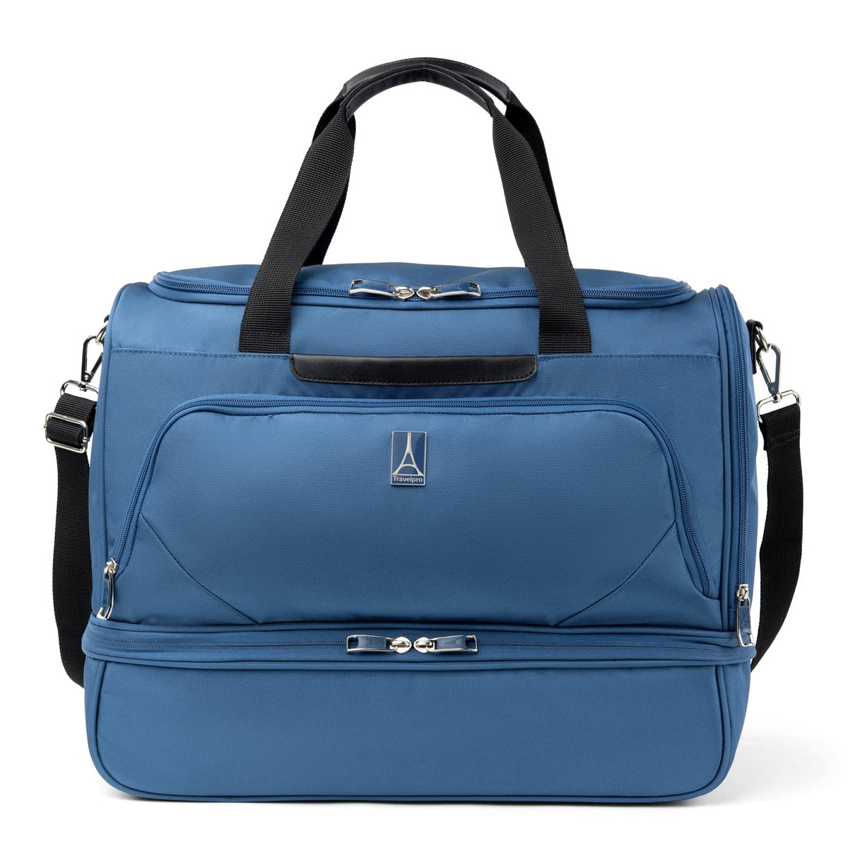 Travelpro Maxlite 5 Carry on Weekender with Drop-Bottom Compartment, Lightweight Overnight Travel Duffel Bag ( Ensign Blue , 19-Inch ) Ensign Blue 19 Inch U3