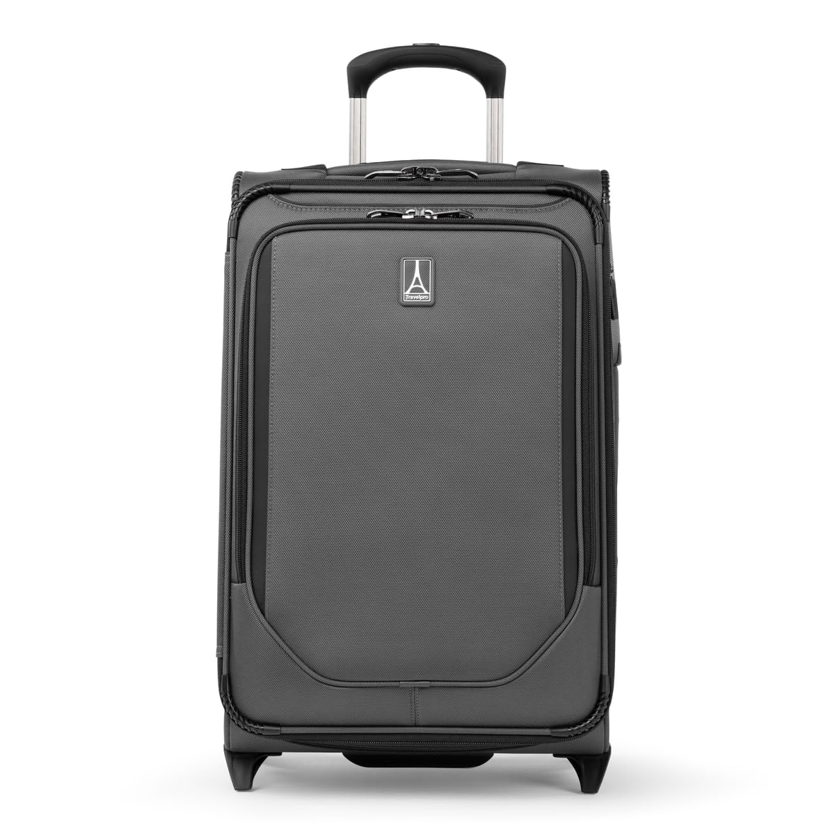 Travelpro Crew Classic Lightweight Softside Expandable Luggage, 8 Wheel Spinner Suitcase, Men and Women ( Titanium Grey , Carry-On ) Titanium Grey Carry On U1