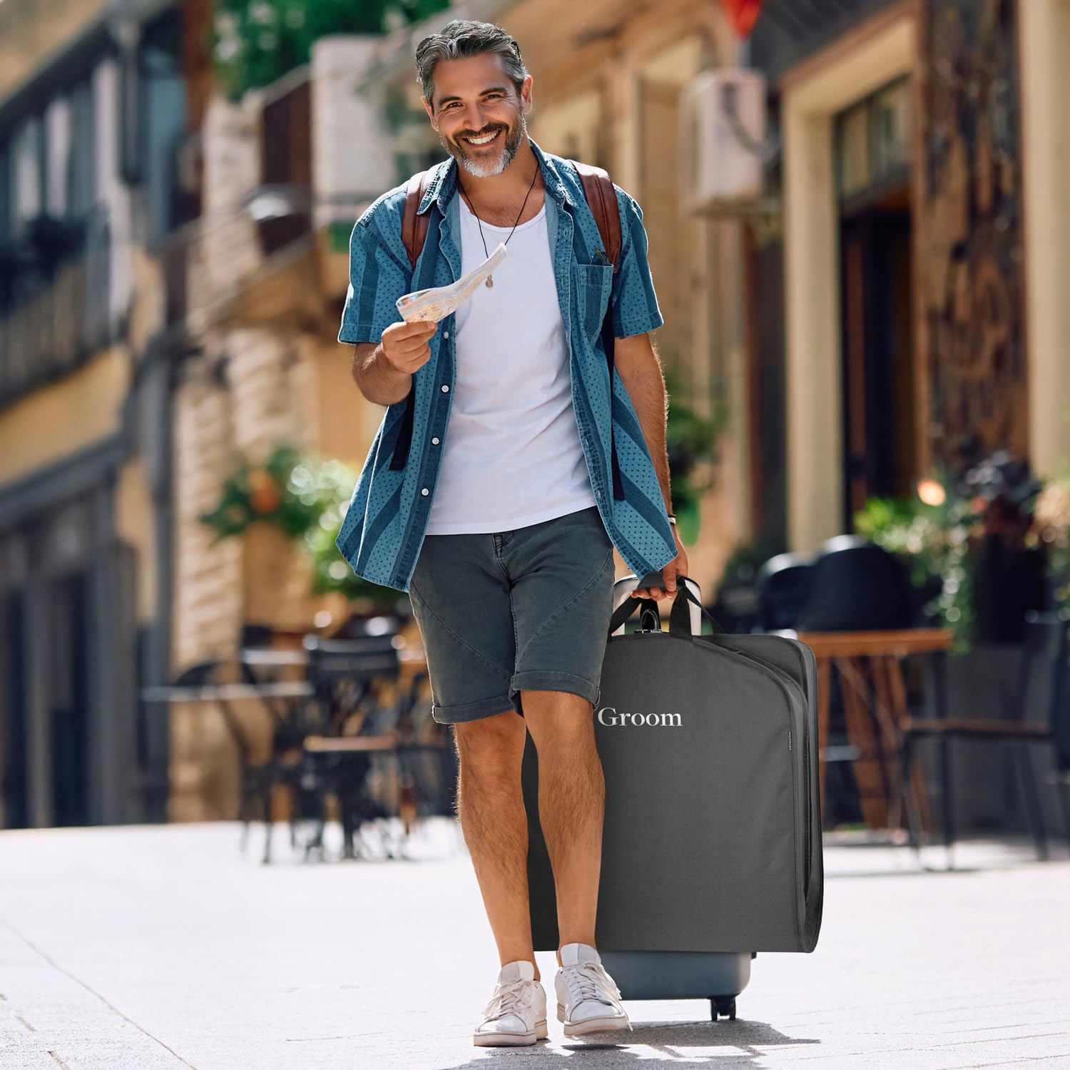WallyBags 40" Deluxe Groom Tux and Suit Travel Garment Bag ( Black-G3 , One Size ) Black-G3 One Size U2