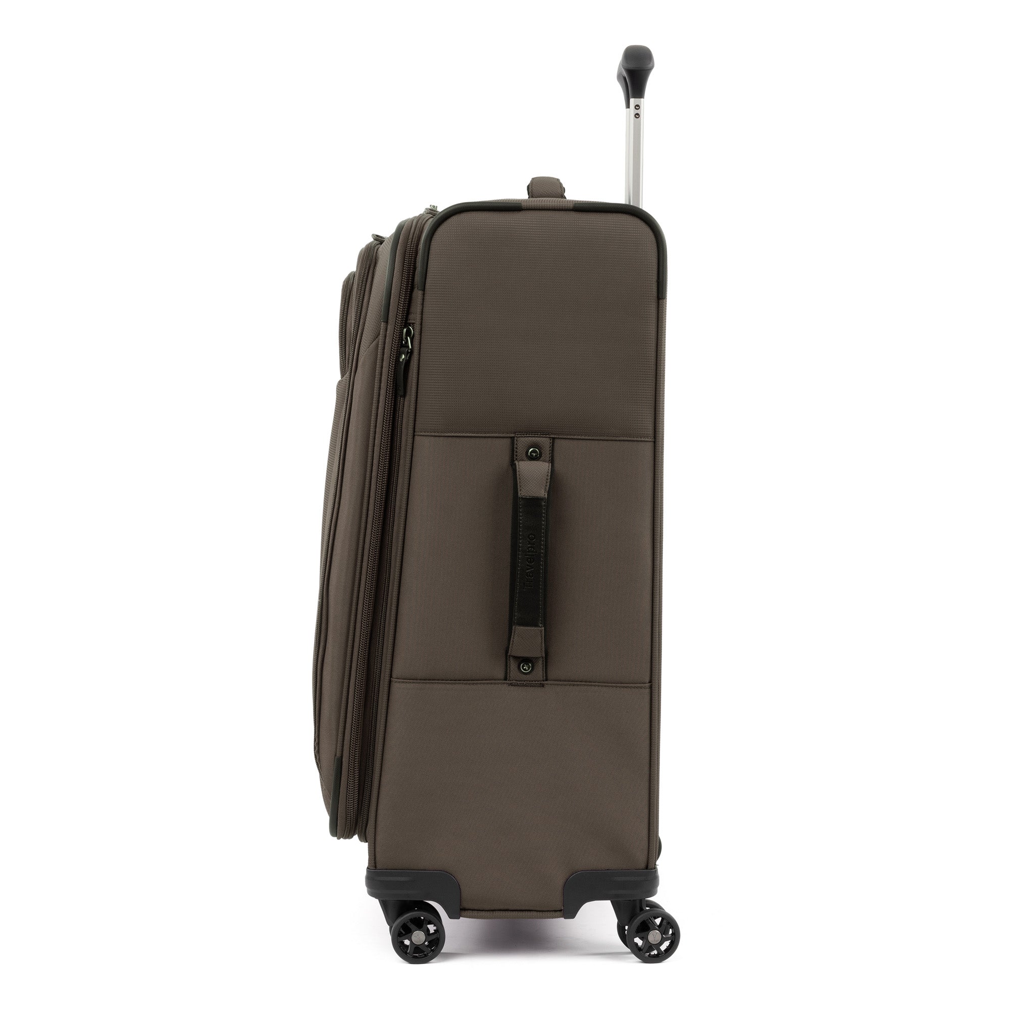 Travelpro Tourlite Softside 25" Expandable Luggage with 4 Spinner Wheels, Lightweight Suitcase, Checked Medium ( Espresso , Checked-Medium 25-Inch ) Espresso Checked Medium 25 Inch U1