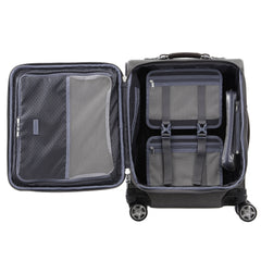Travelpro Platinum Elite Softside Expandable Checked Luggage, 8 Wheel Spinner Large Suitcase, TSA Lock, Men and Women ( Vintage Grey , Carry-On 19-Inch ) Vintage Grey Carry On 19 Inch U4