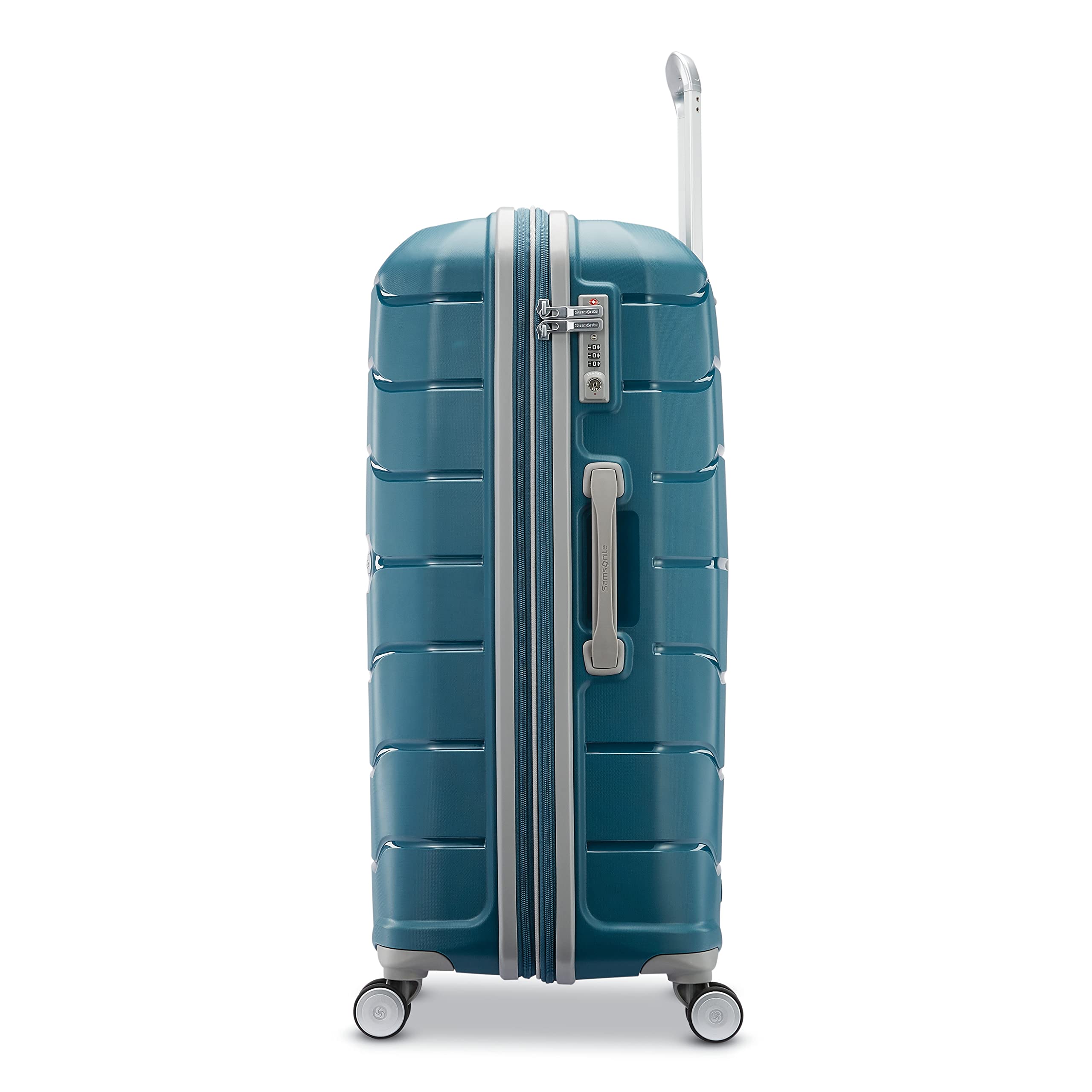 Samsonite Freeform Hardside Expandable with Double Spinner Wheels ( Dark Teal , Checked-Large Spinner ) Dark Teal Checked Large Spinner U10