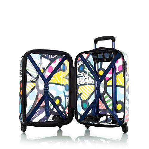 Heys Britto Transparent 21" Carry On Spinner Luggage ( Transparent Butterfly ) Transparent Butterfly  U1