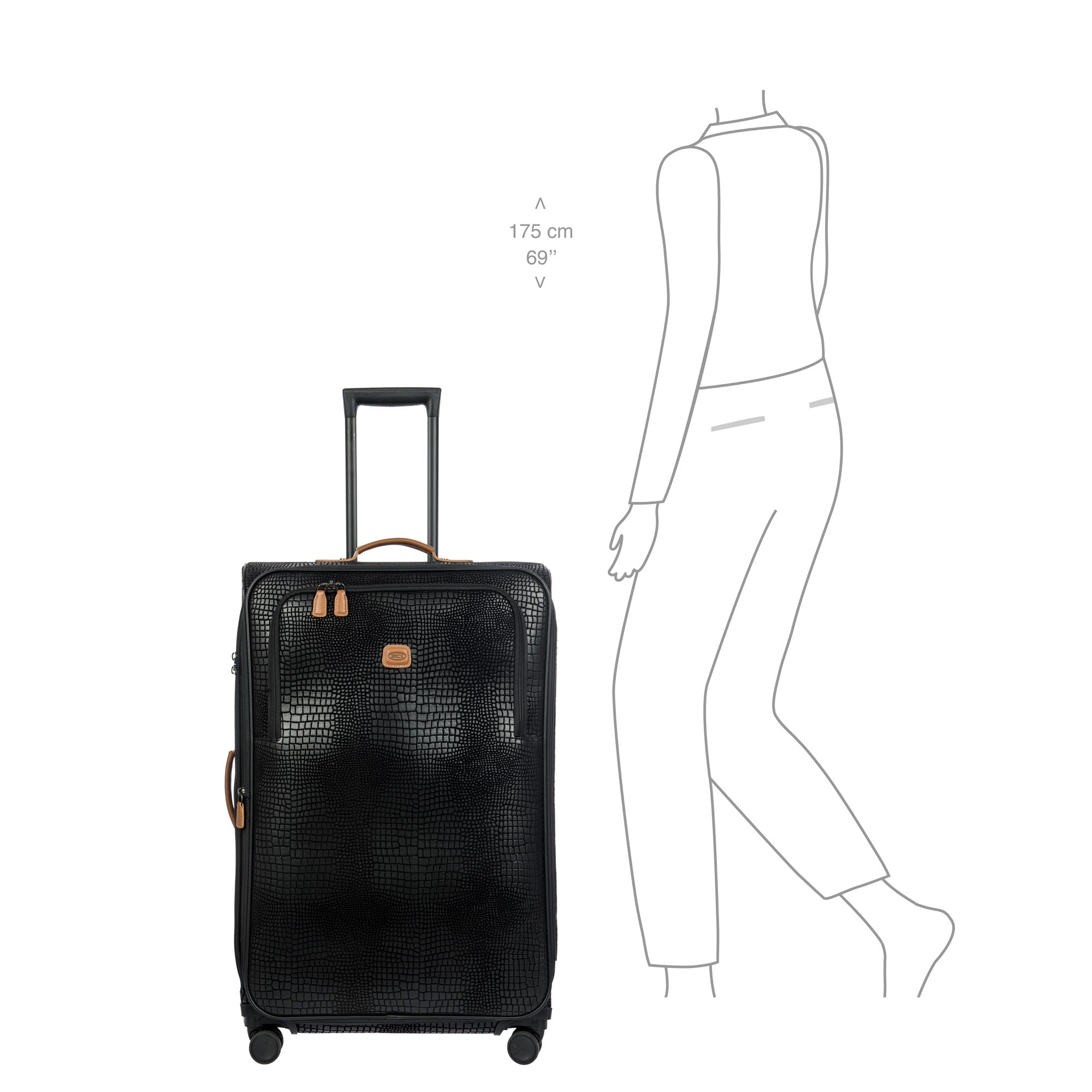Bric's My Safari 30" Expandable Spinner ( Black , One Size ) Black One Size U1
