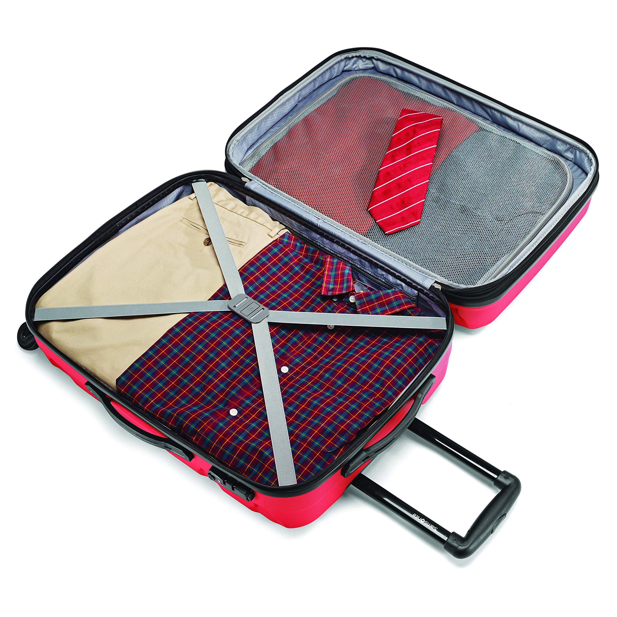 Samsonite Omni Pc Hardside Expandable Luggage with Spinner Wheels Red 3 Piece Set 20 24 28 U1
