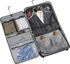 WallyBags® 45” Premium Rolling Garment Bag with multiple pockets Black One Size U5