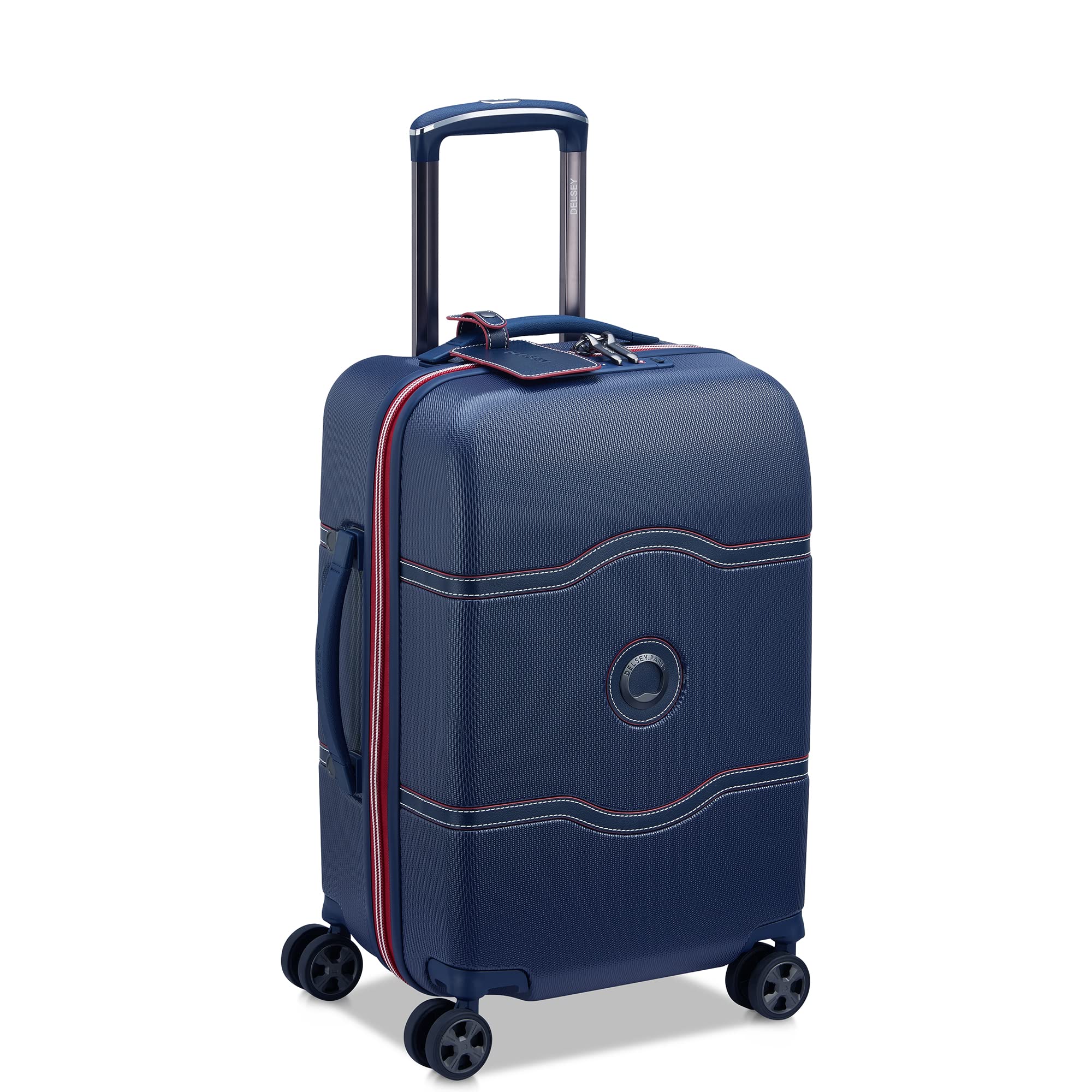 DELSEY Paris Chatelet Air 2.0 Hardside Luggage with Spinner Wheels ( Navy , Carry-on 19 Inch ) Navy Carry On 19 Inch U3