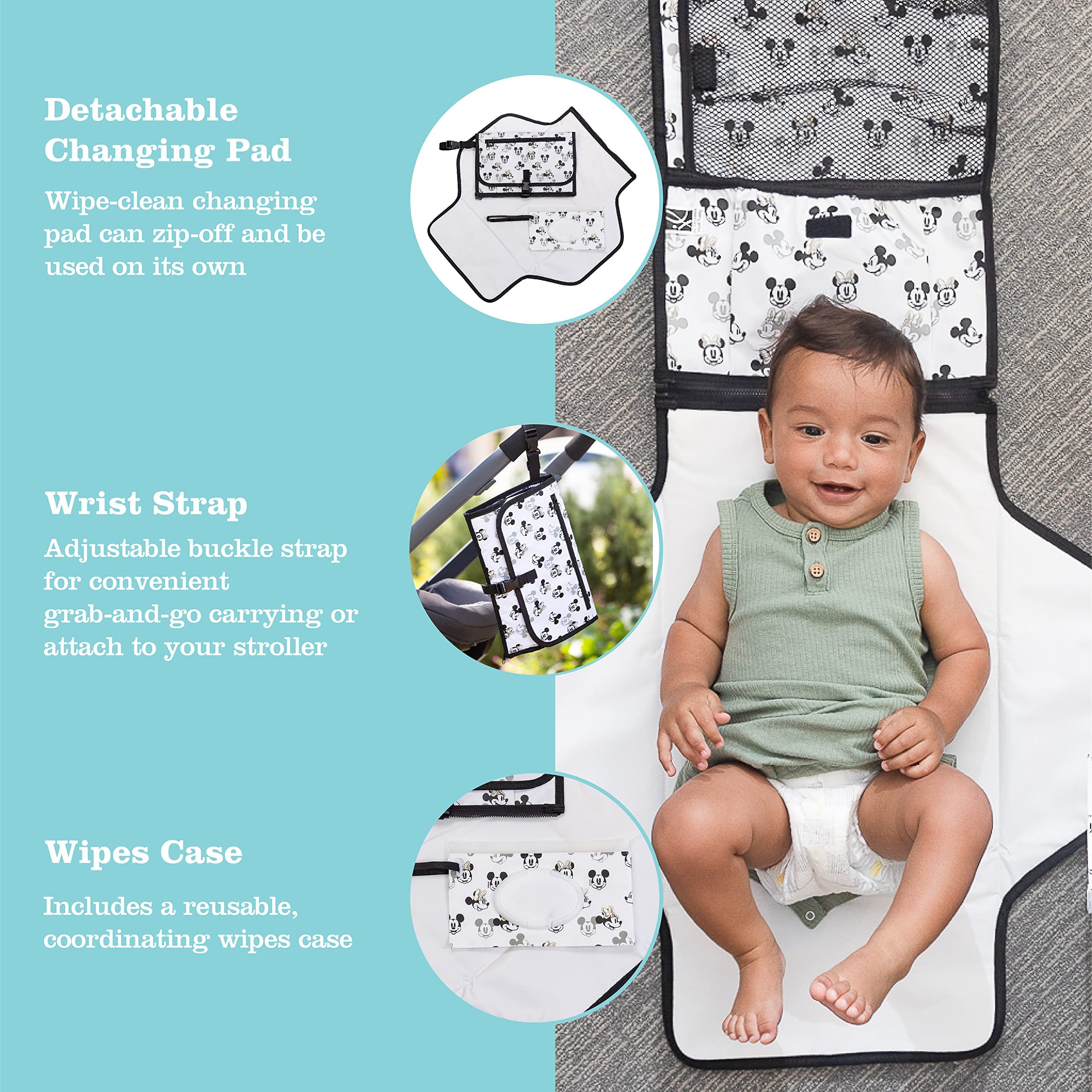 Disney Baby by J.L. Childress Portable Changing Station ( Ivory Changing Station ) Ivory Changing Station  U1