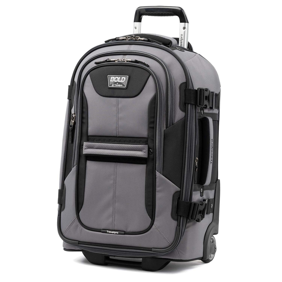 Travelpro Unisex-Adult Bold Softside Expandable Rollaboard Upright Luggage ( Grey/Black , Carry-On 22-Inch ) Grey/Black Carry On 22 Inch U5