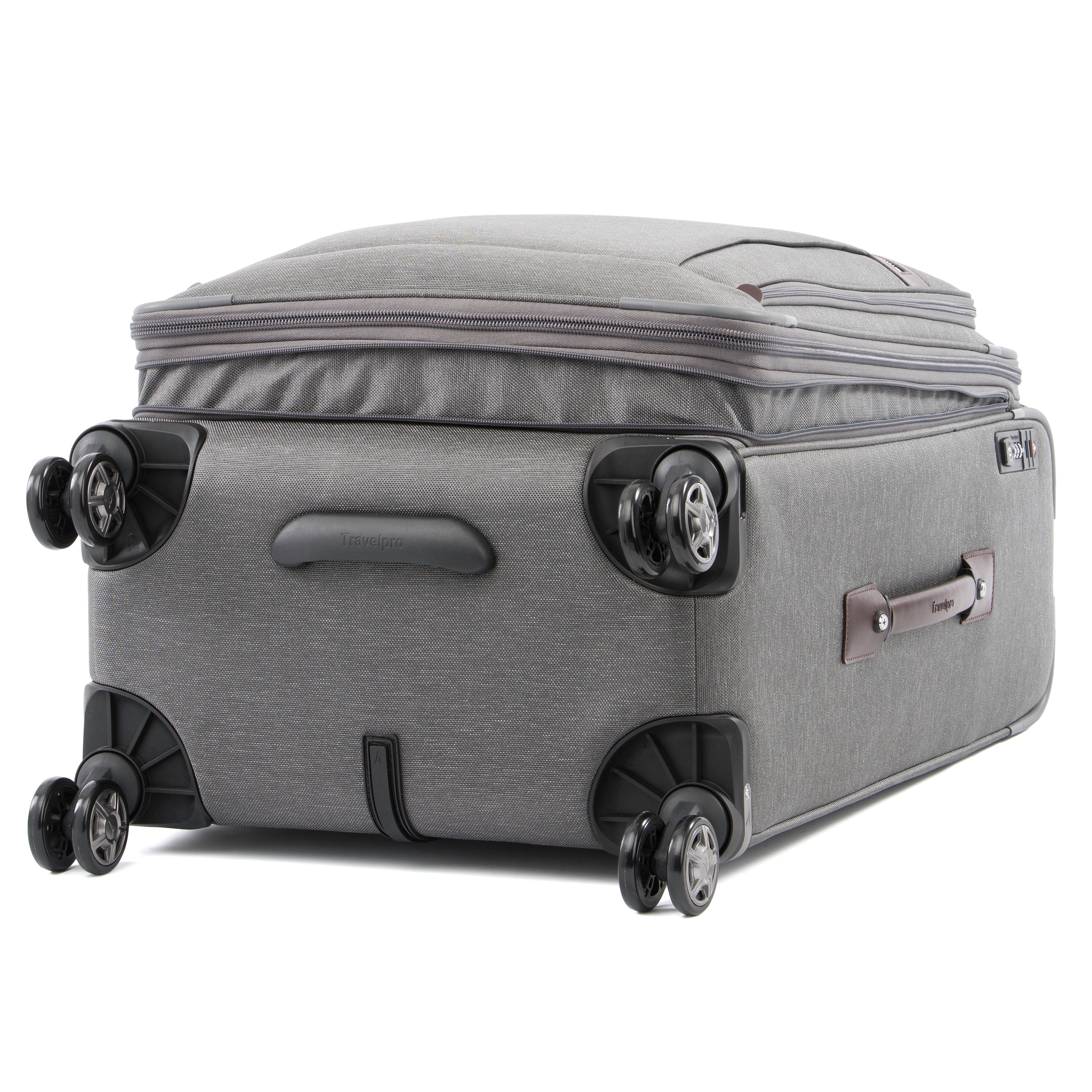 Travelpro Platinum Elite Softside Expandable Luggage, 8 Wheel Spinner Suitcase, USB Port, Suiter, Men and Women U1