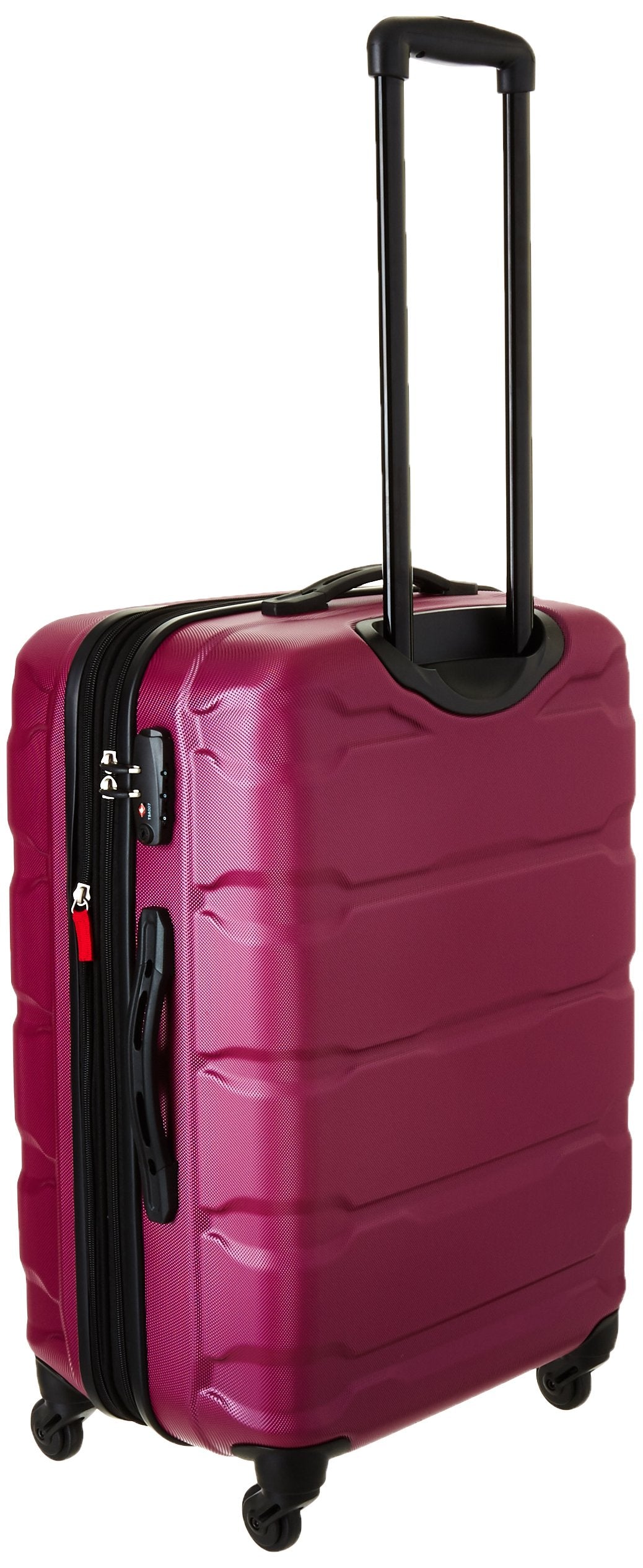 Samsonite Omni Pc Hardside Expandable Luggage with Spinner Wheels ( Radiant Pink , Checked-Medium 24-Inch ) Radiant Pink Checked Medium 24 Inch U1