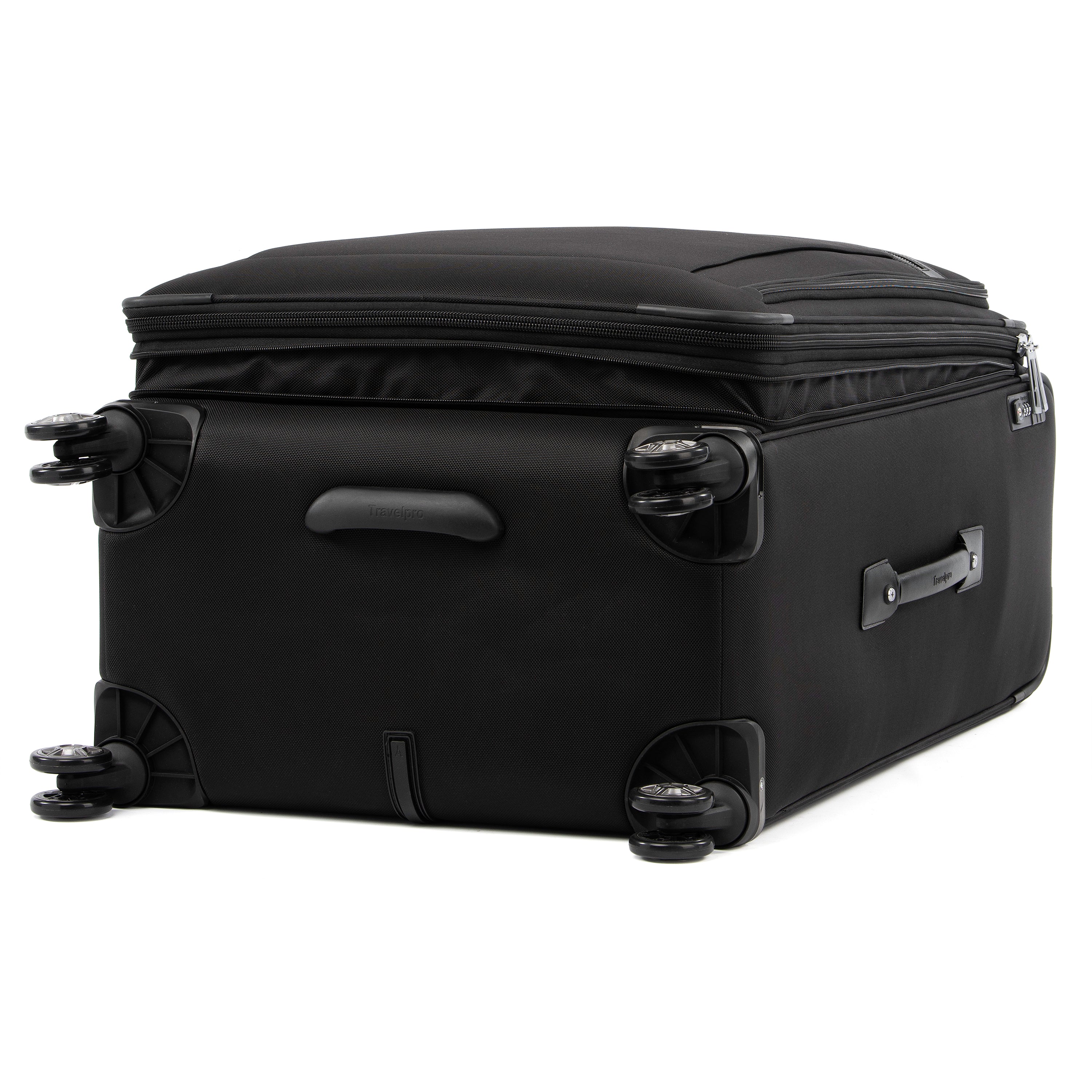 Travelpro Platinum Elite Softside Expandable Luggage, 8 Wheel Spinner Suitcase, USB Port, Suiter, Men and Women U4