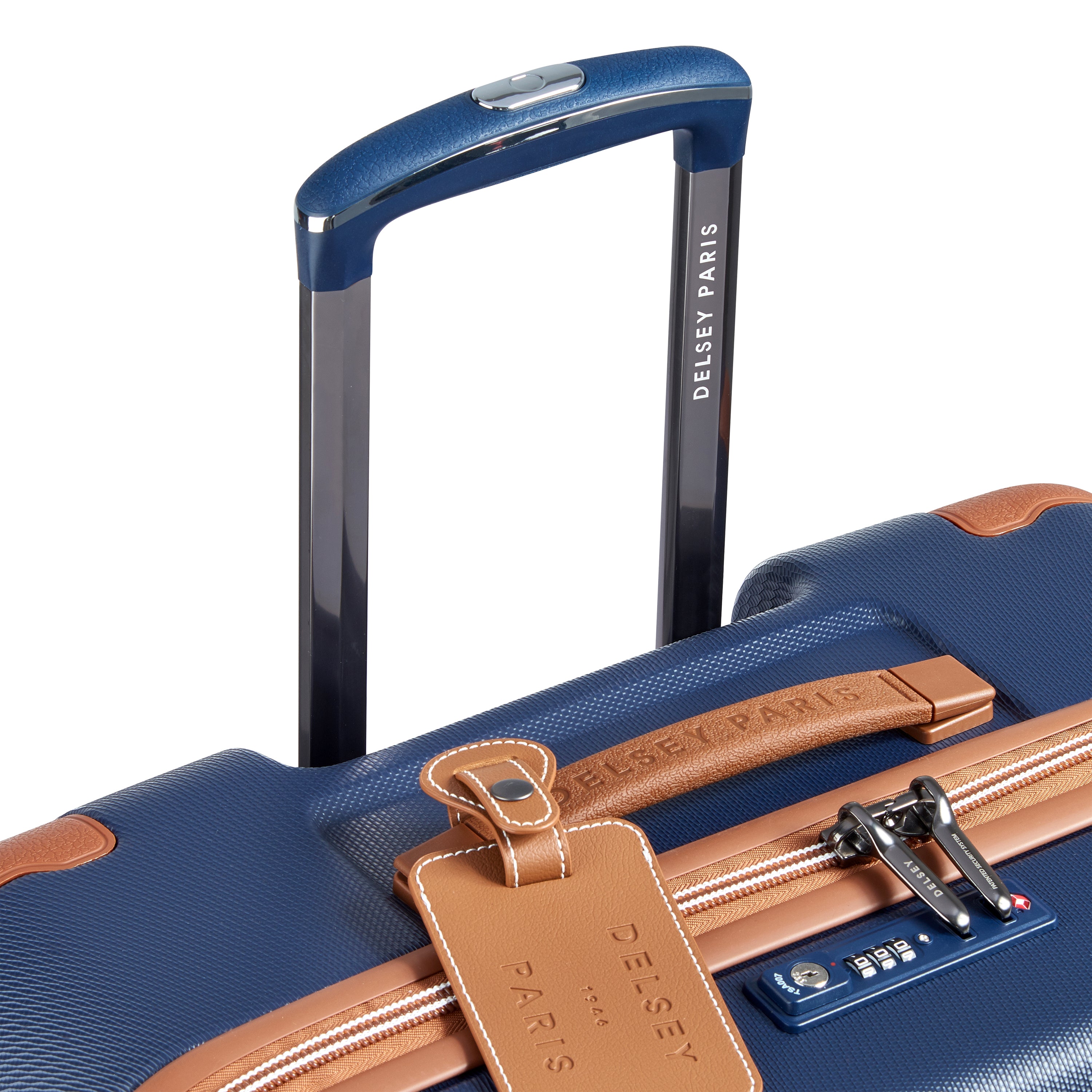 DELSEY Paris Chatelet Air 2.0 Hardside Luggage with Spinner Wheels ( Navy Blue , Checked-Large 28 Inch ) Navy Blue Checked Large 28 Inch U2