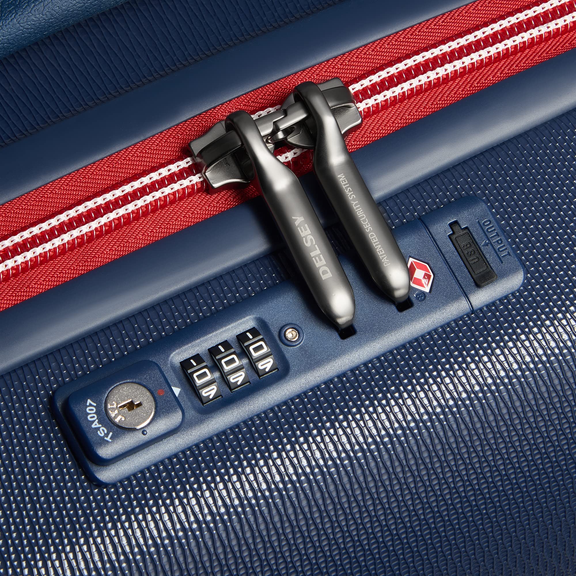 DELSEY Paris Chatelet Air 2.0 Hardside Luggage with Spinner Wheels ( Navy , Carry-on 21 Inch ) Navy Carry On 21 Inch U6