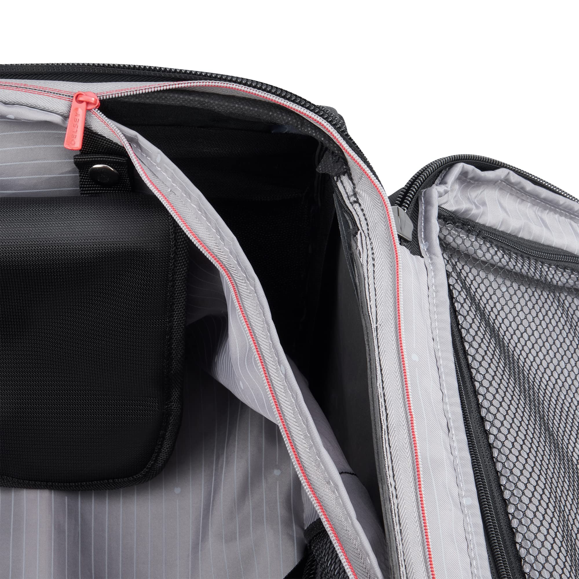 DELSEY Paris Helium DLX Softside Expandable Luggage with Spinner Wheels ( Black , Checked-Medium 25 Inch ) Black Checked Medium 25 Inch U2