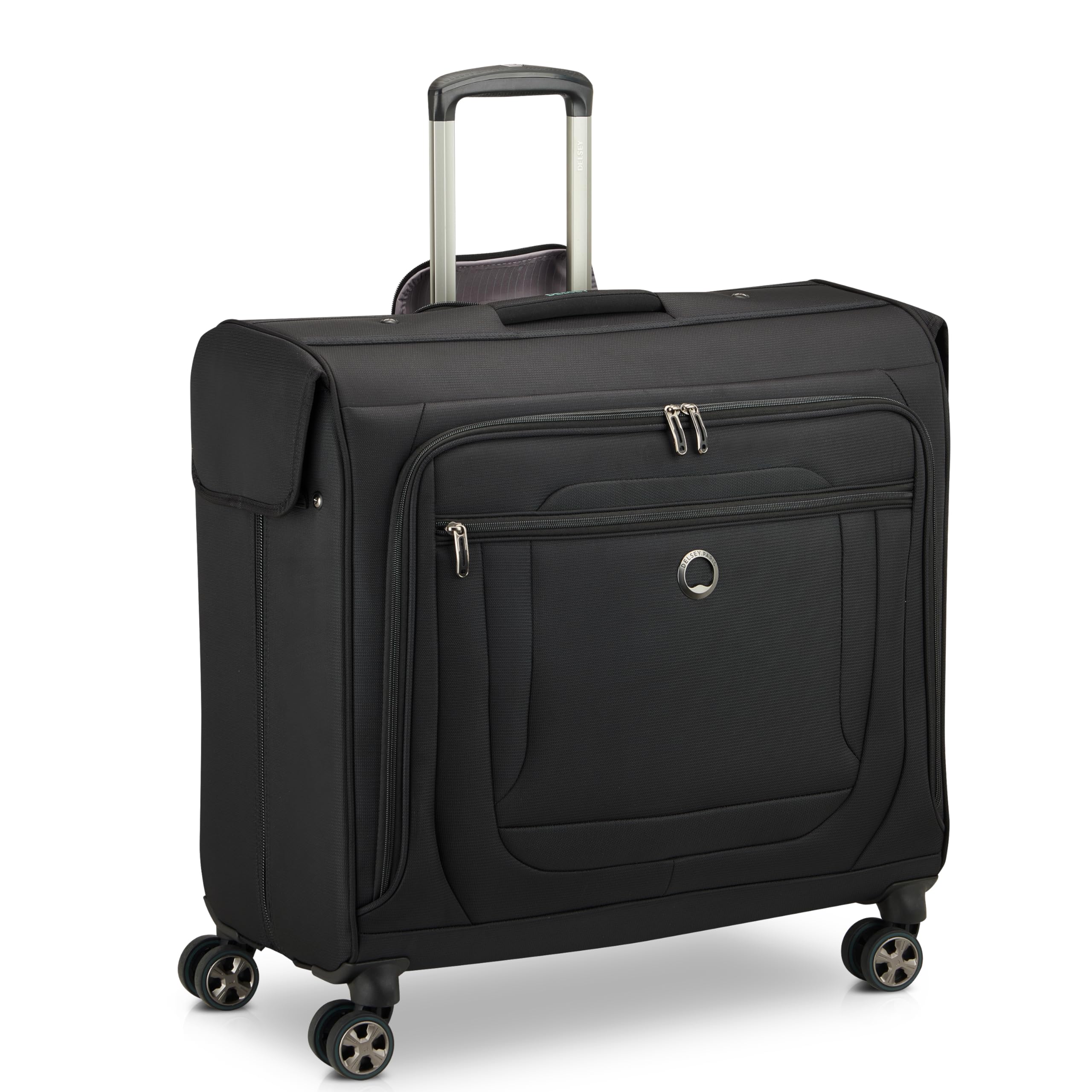 DELSEY Paris Helium DLX Carryon Garment Bag with Spinner Wheels ( Black , 24 Inch ) Black 24 Inch U9