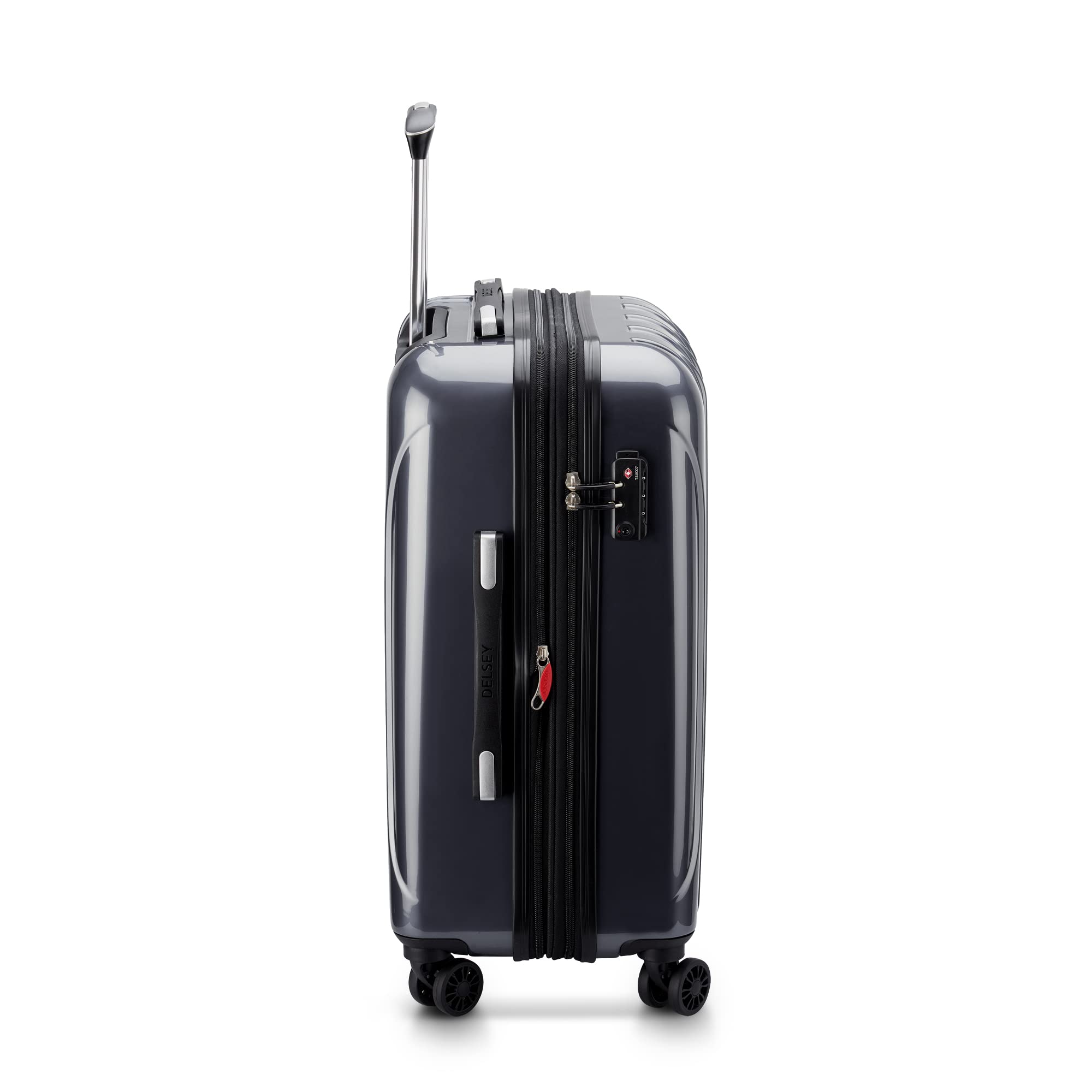 DELSEY Paris Helium Aero Hardside Expandable Luggage with Spinner Wheels ( Titanium , Carry-On 21 Inch ) Titanium Carry On 21 Inch U6