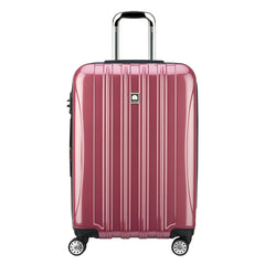 DELSEY Paris Helium Aero Hardside Expandable Luggage with Spinner Wheels ( Peony Pink , Checked-Medium 25 Inch ) Peony Pink Checked Medium 25 Inch U3