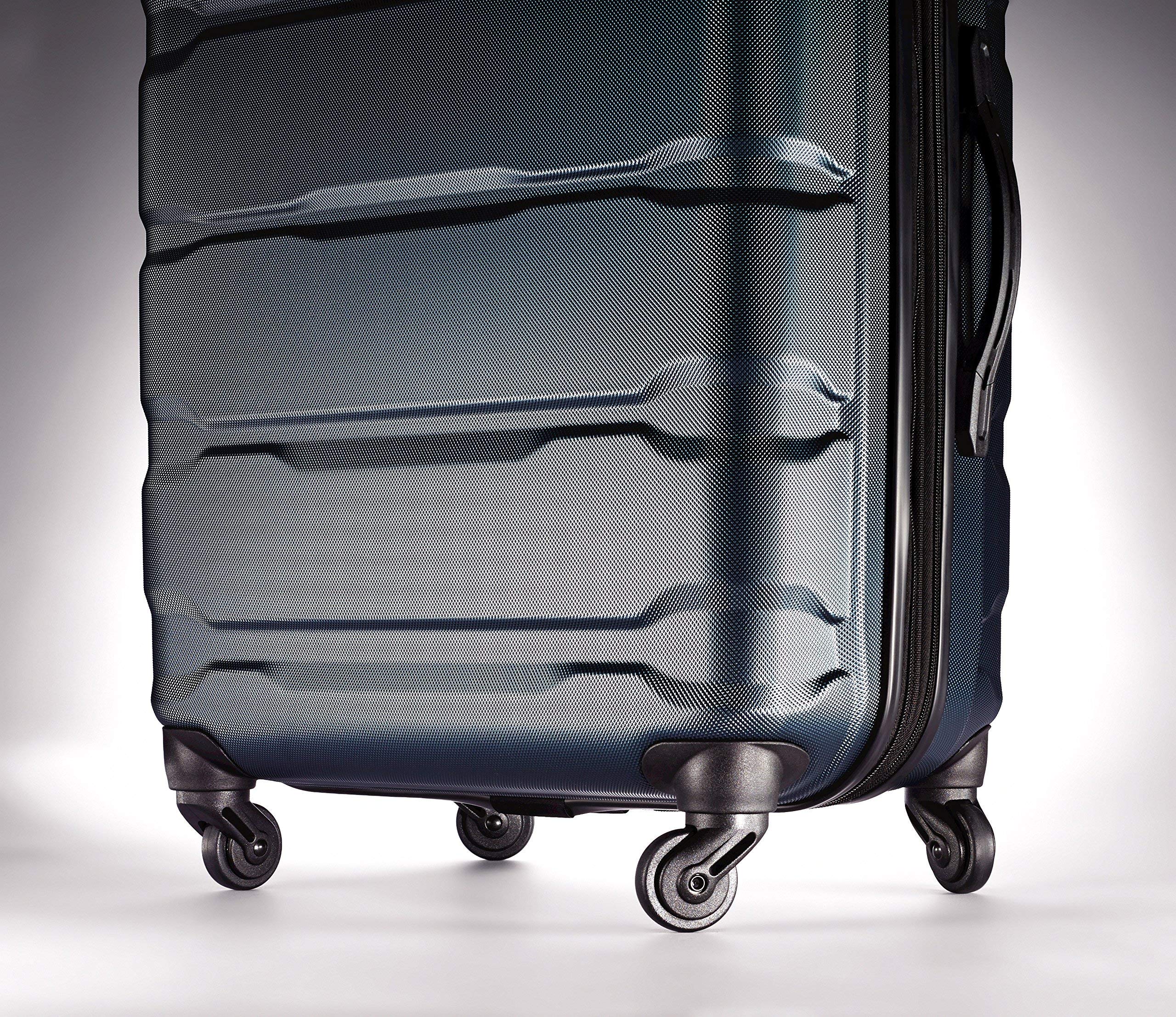 Samsonite Omni Pc Hardside Expandable Luggage with Spinner Wheels Navy Checked Medium 24 Inch U23